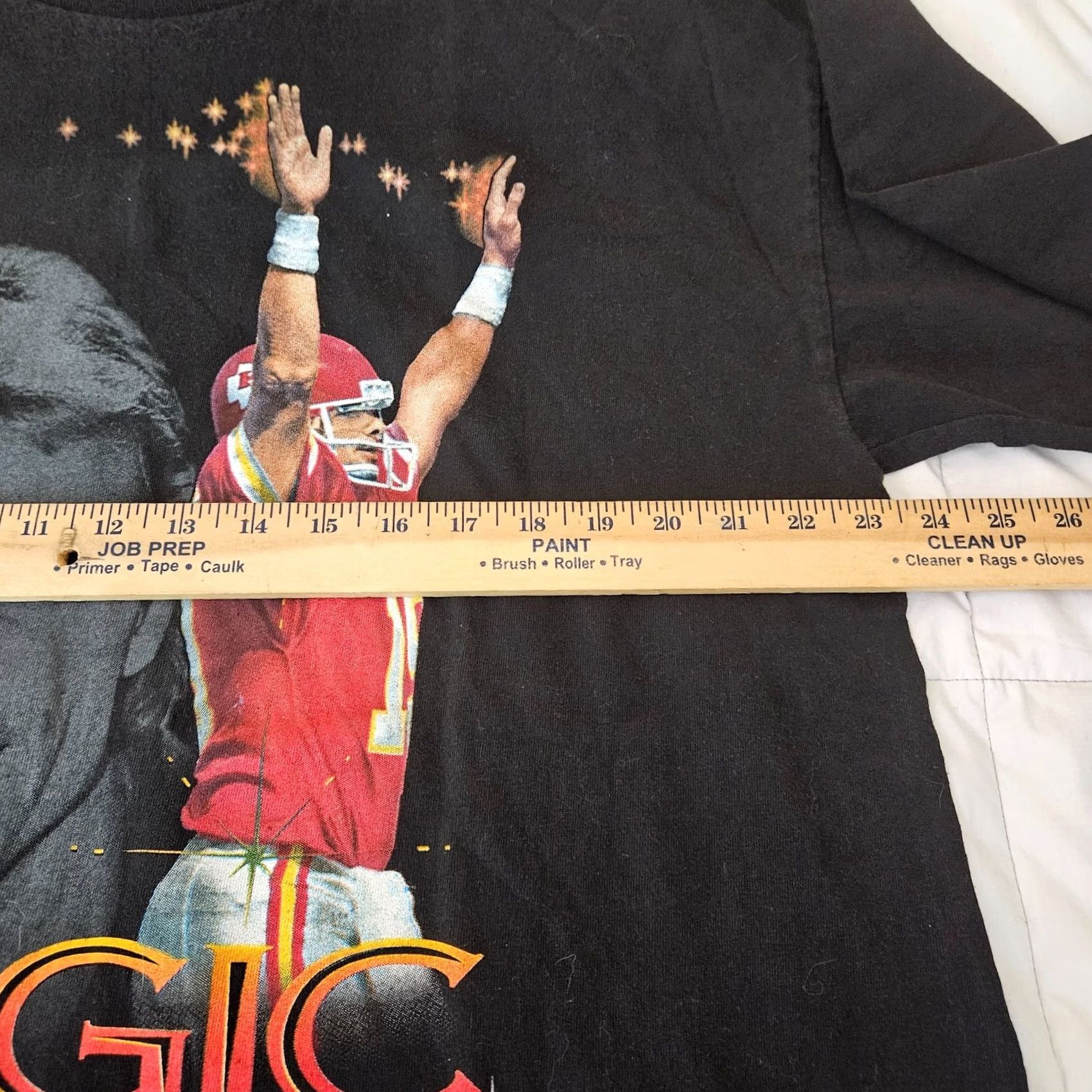 Vintage VINTAGE Joe Montana Magic Kansas City Chiefs KC Tee XL Shirt Mens Black 1990s KC Sportswear T-Shirt Size US XL / EU 56 / 4 - 5 Thumbnail