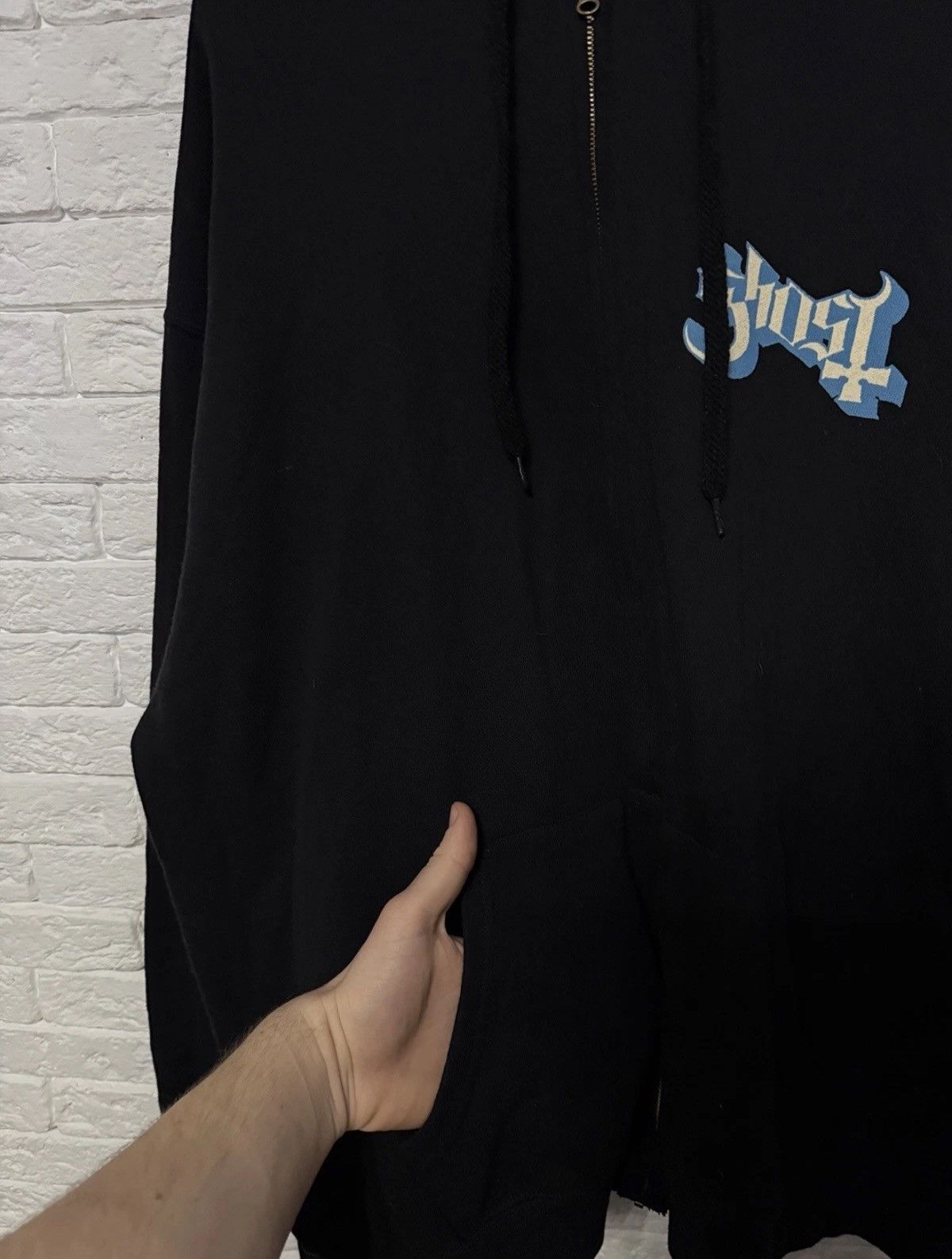 Fruit Of The Loom Ghost Pharaon Full Zip Up Hoodie Huge Logo Oversized Cut Size US XL / EU 56 / 4 - 6 Thumbnail