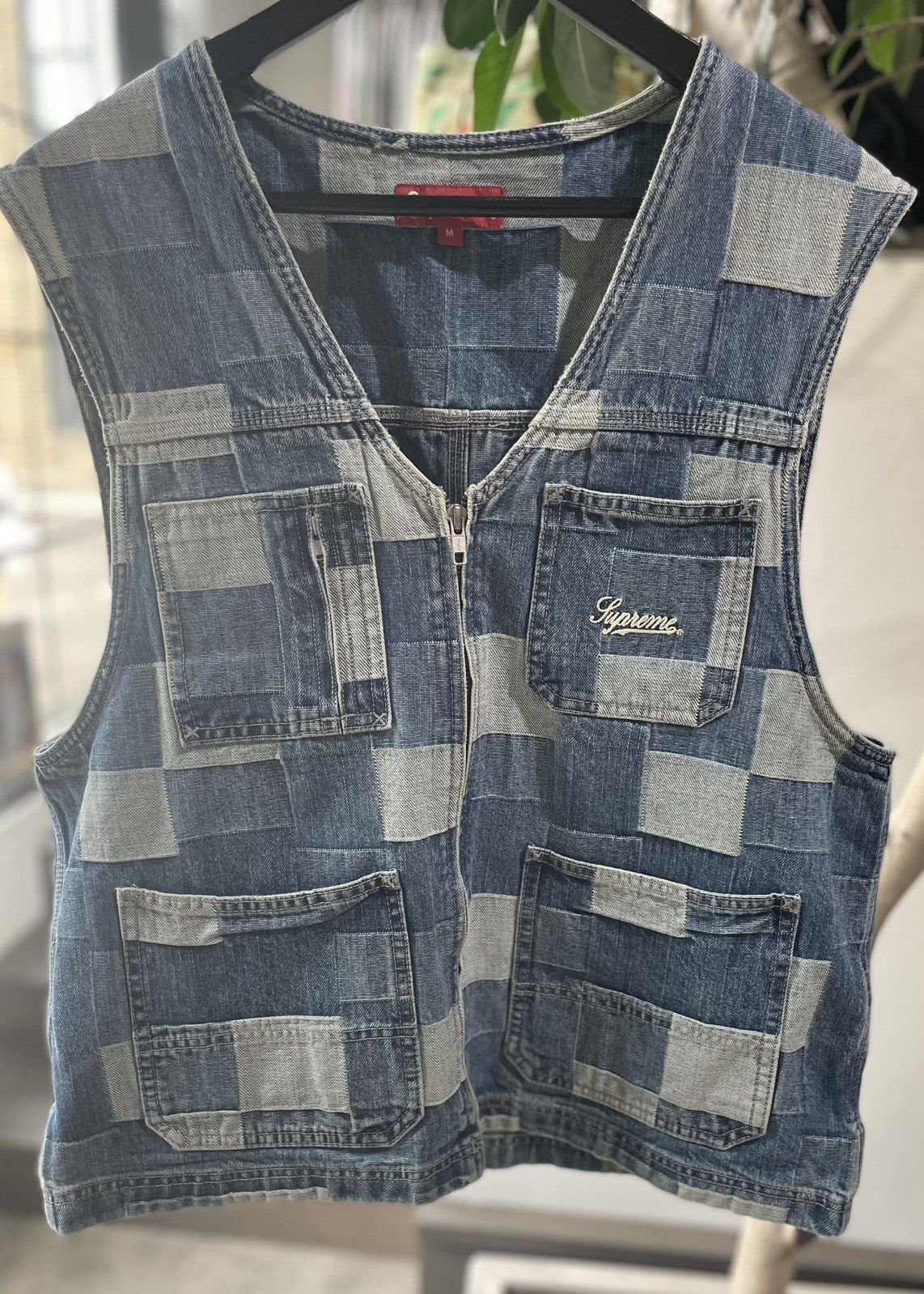 カーボン鋼】SUPREME シュプリーム 21SS Patched Denim Vest パッチド
