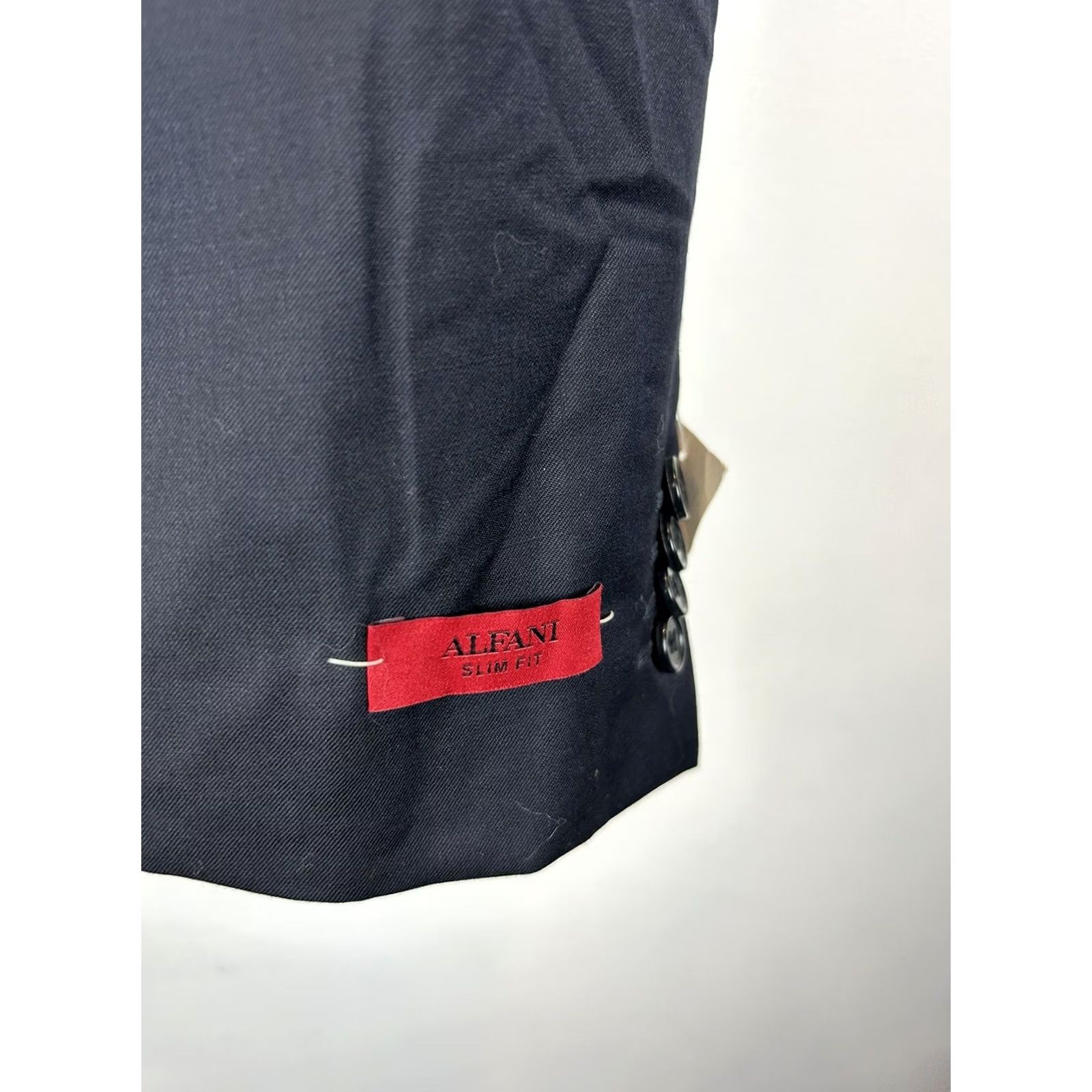Alfani Alfani Blazer Mens 44R Wool Navy Two-Button Single-Breasted Slim Regular Jacket Coat, 2 Button, Blue, Wool, Sport Coat, Men, 44R Size 44R - 3 Thumbnail