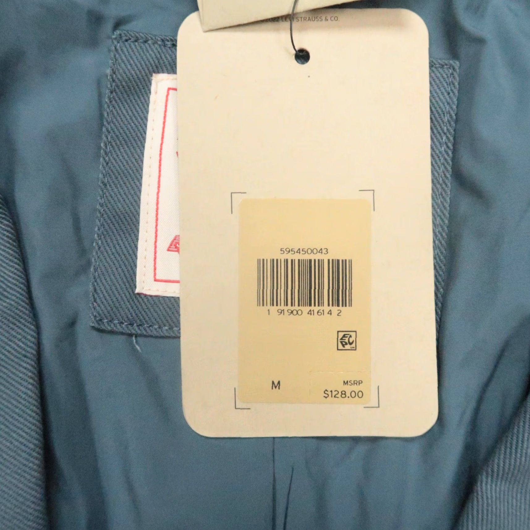Levi's Levi's Blazer Women Medium Blue Cotton Sport Coat NWT; Denim? (Note: Only from original title words.) Size M / US 6-8 / IT 42-44 - 4 Thumbnail