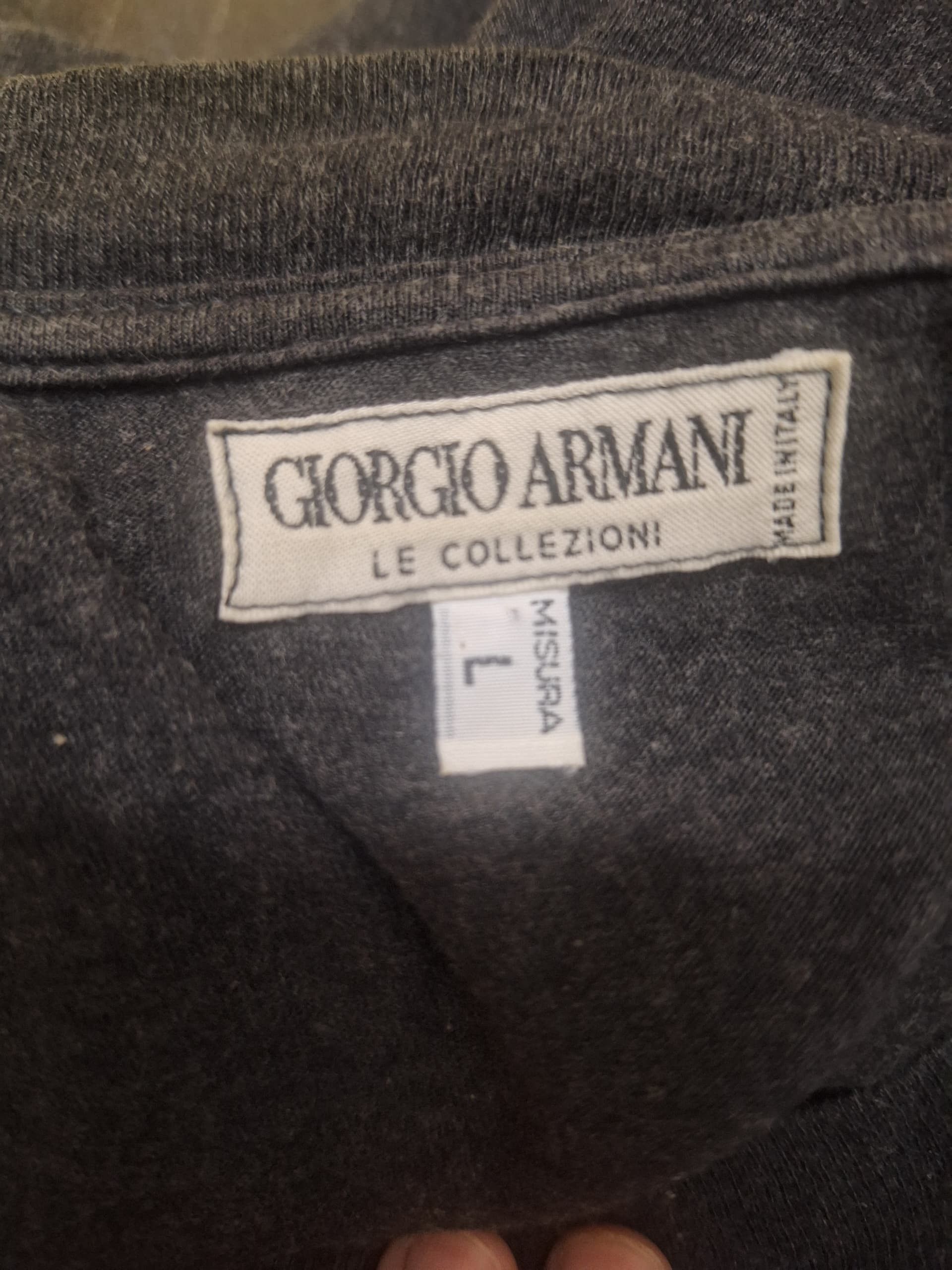 Vintage Vintage Giorgio Armani Faded made in italy simin T grey Size US L / EU 52-54 / 3 - 5 Thumbnail
