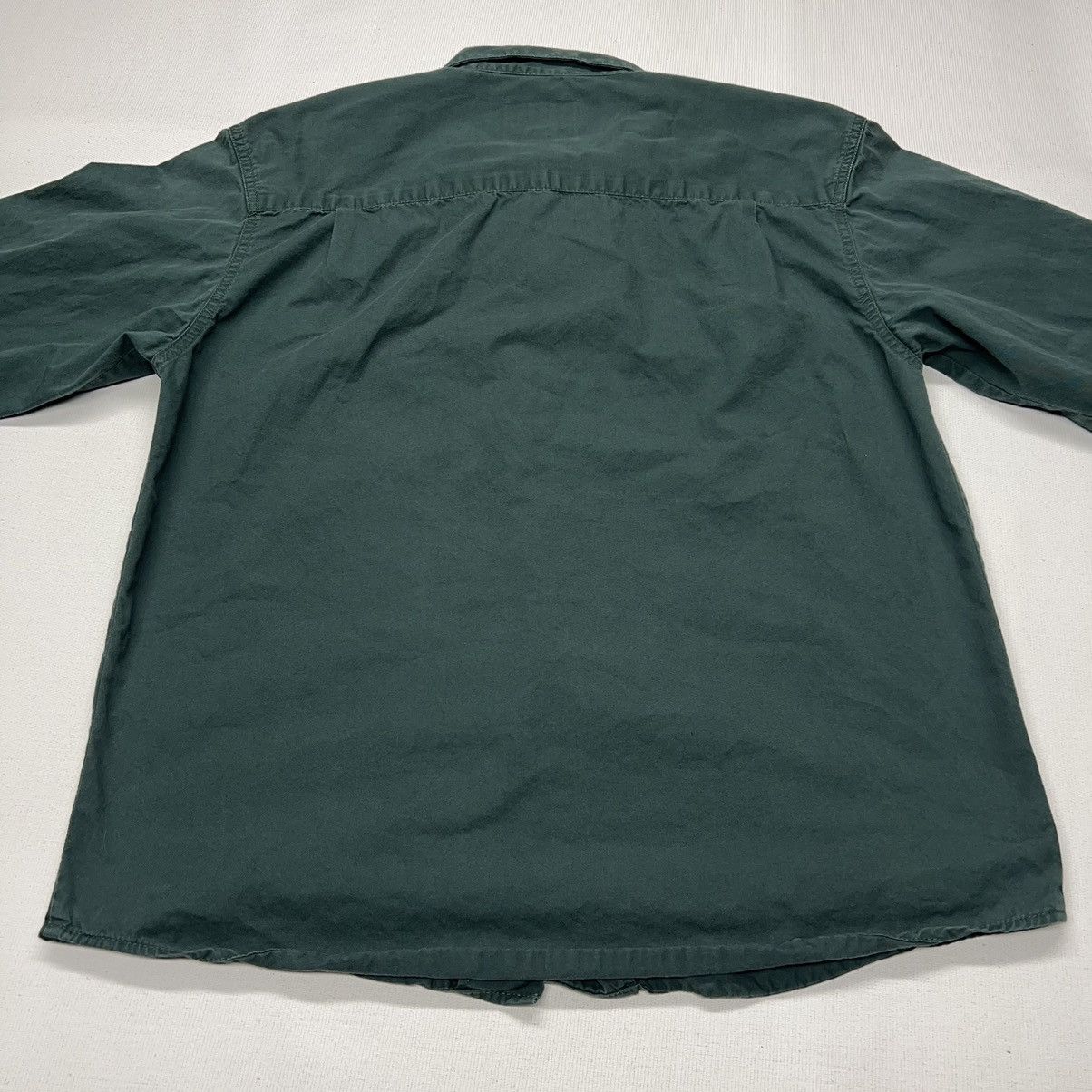 Vintage × Woolrich Woolen Mills Woolrich Button Up Shirt Green Pocket Solid Fern Classic Size M / US 6-8 / IT 42-44 - 15 Thumbnail
