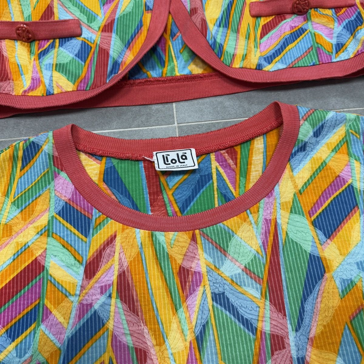 Other Vintage Liola Women T-Shirt / Cardigan Size M Made in Italy Size M / US 6-8 / IT 42-44 - 6 Thumbnail