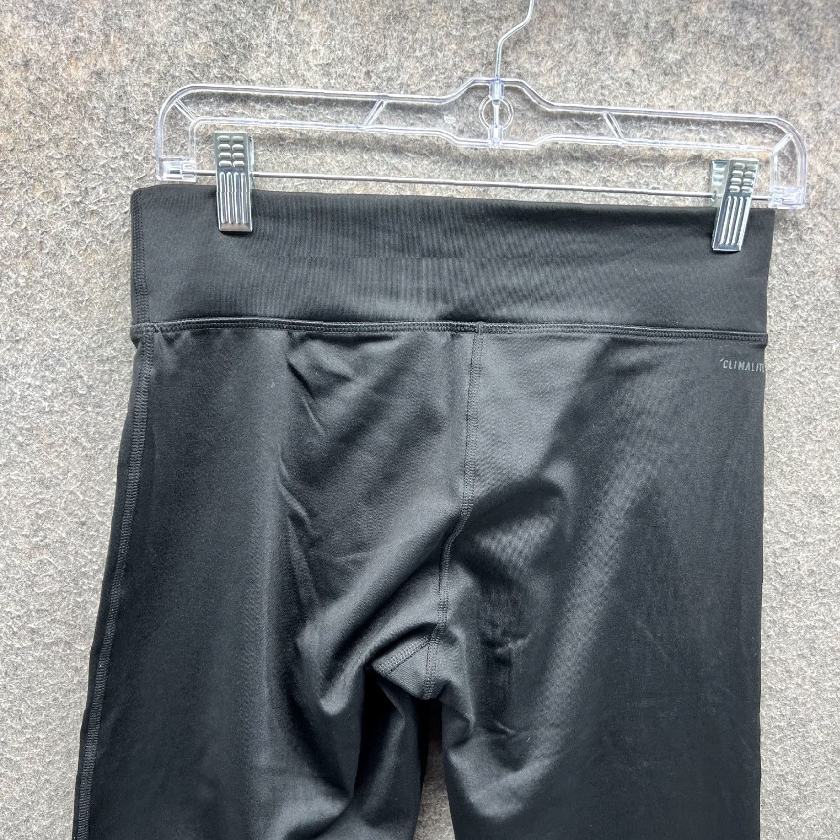 Adidas Adidas Leggings Womens Medium Black Climalite Athletic Spell Out Logo Yoga Gym Size 32" / US 10 / IT 46 - 5 Thumbnail