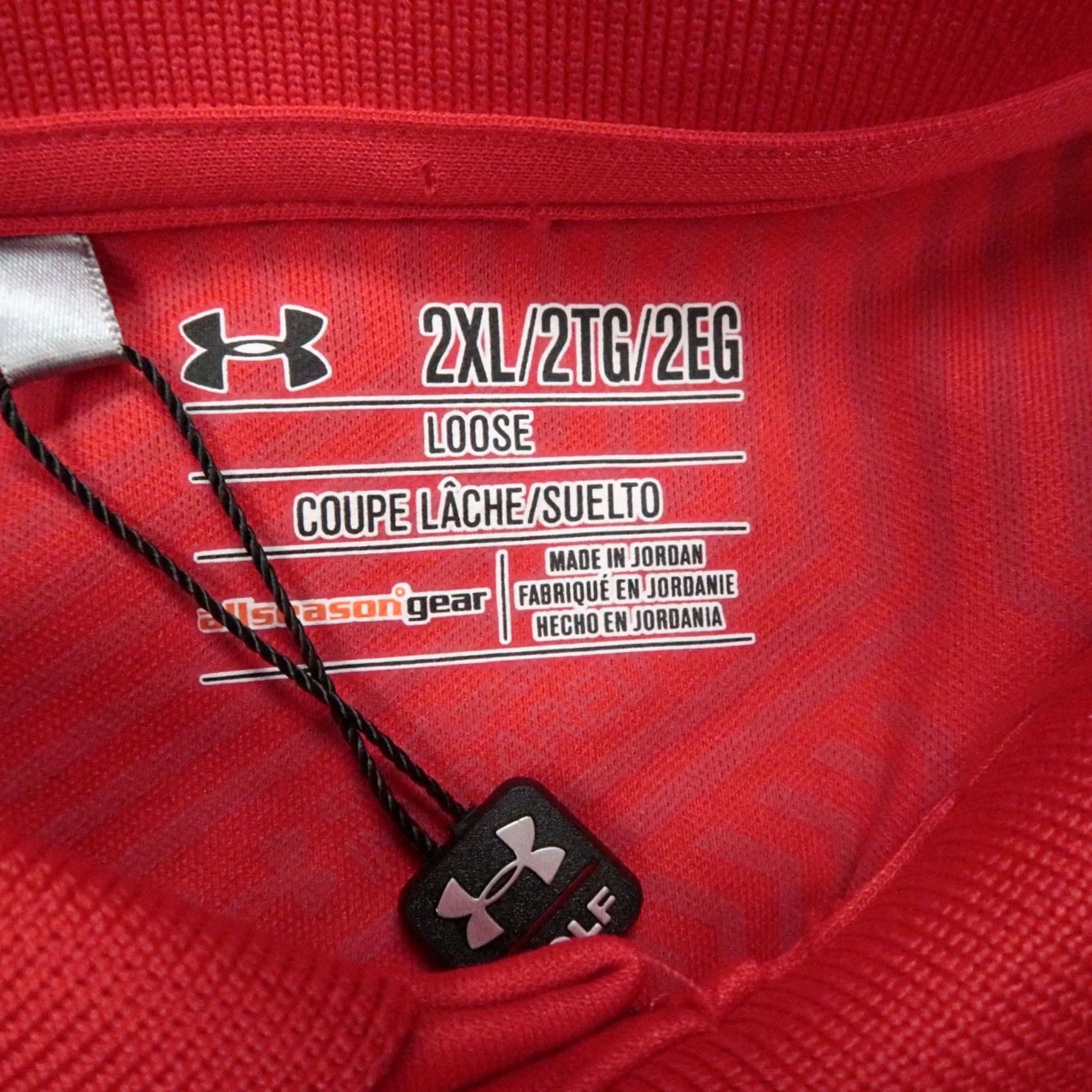 Under Armour Under Armour Shirt Mens 2XL Red Polo Long Sleeve UA Golf Infrared Loose Fit 2XL Size US XXL / EU 58 / 5 - 4 Thumbnail