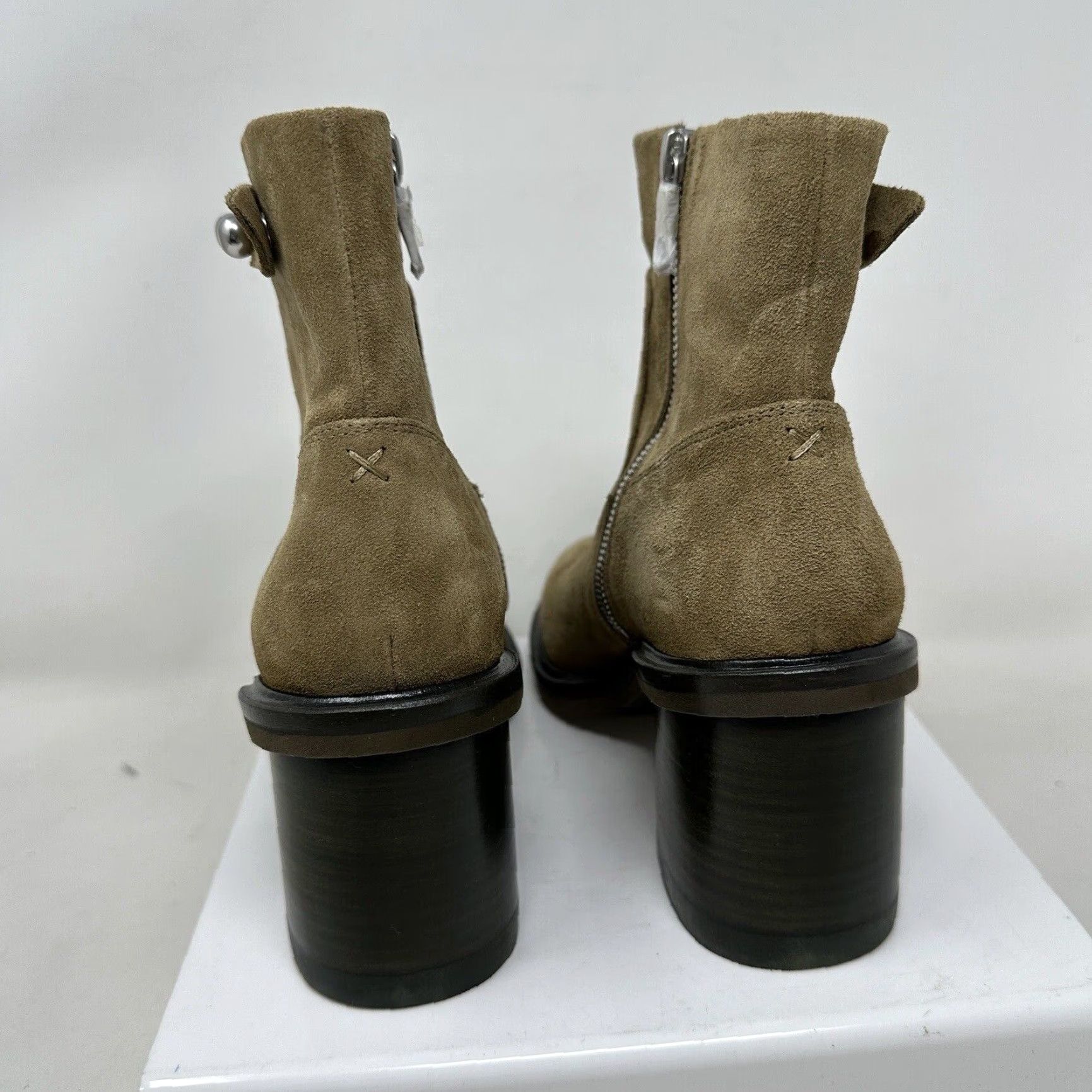 Rag & Bone VINTAGE Rag & Bone Soren Boot Women’s Ankle Bootie High Heel Leather Suede 7 Beige Fall Winter Size US 7 / IT 37 - 5 Thumbnail