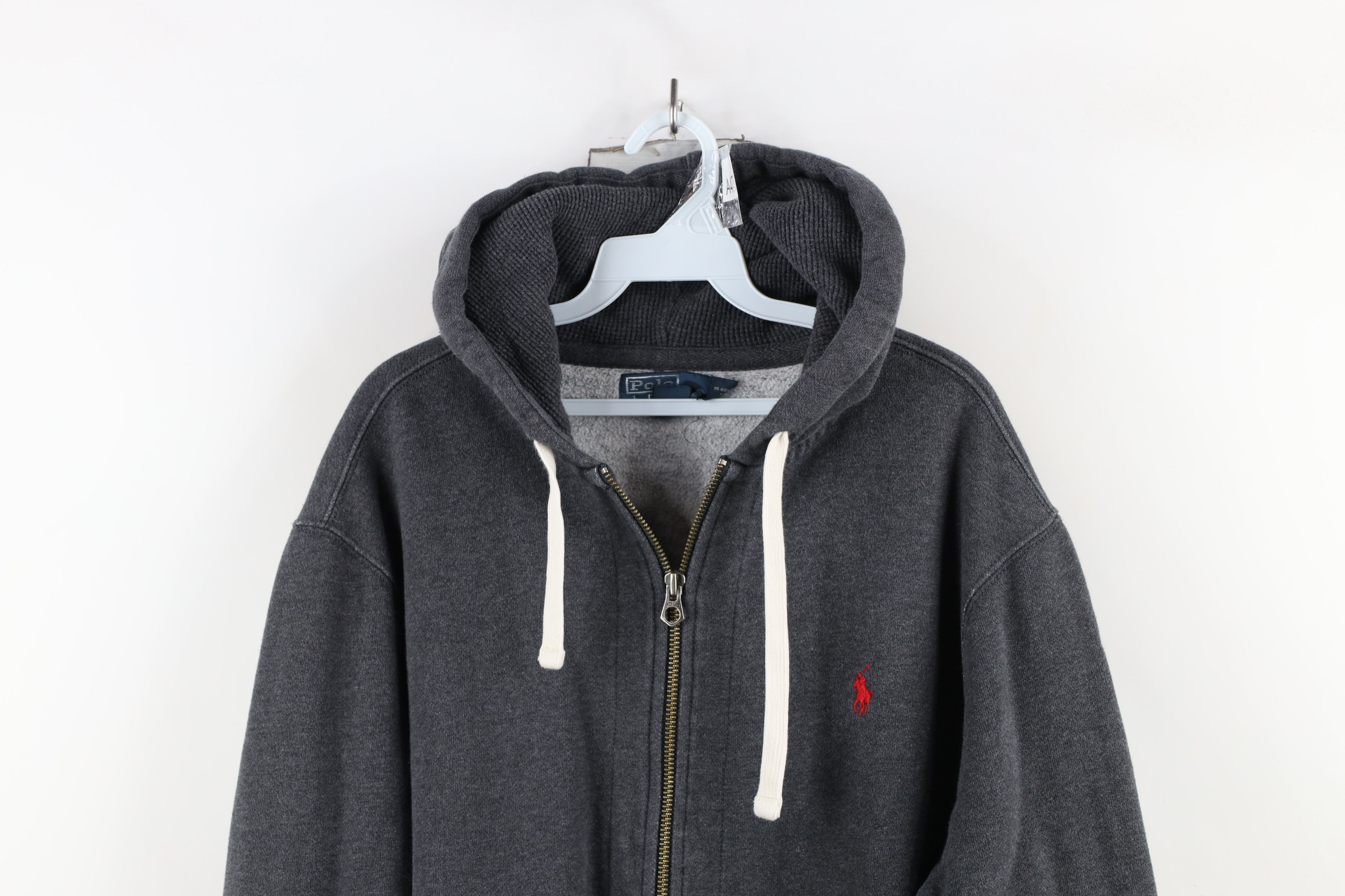 Ralph Lauren × Vintage Vintage 90s Ralph Lauren Heavyweight Zip Hoodie Sweatshirt Size US XXL / EU 58 / 5 - 2 Thumbnail