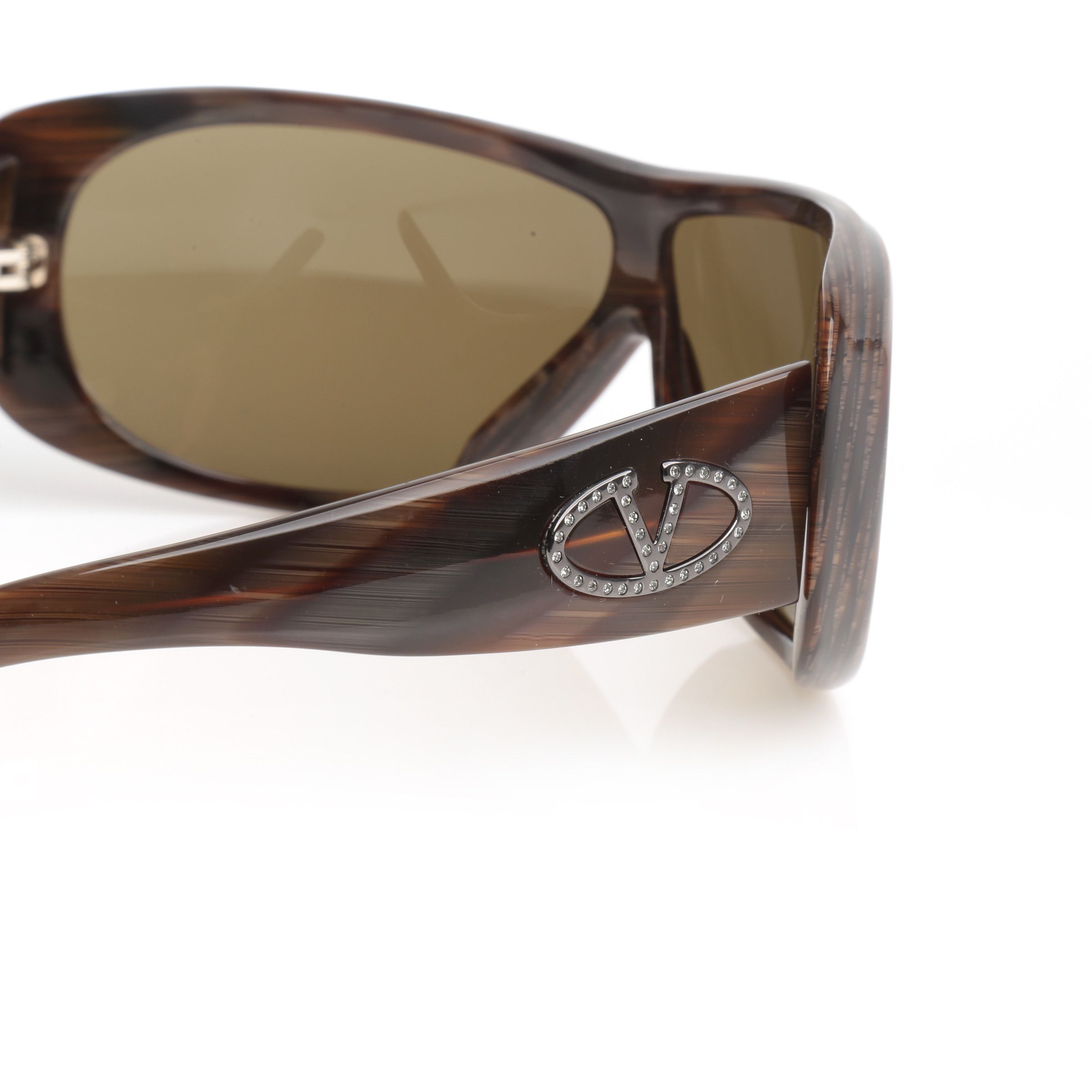 Valentino Valentino '00s Brown Oversize Mask Sunglasses Size ONE SIZE - 1 Thumbnail
