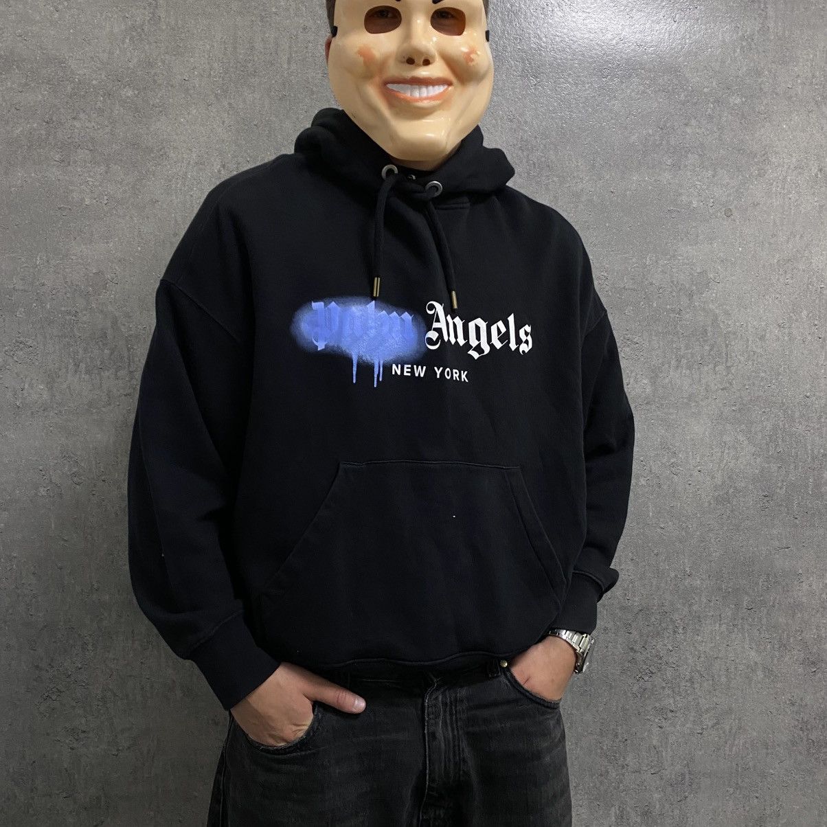 Palm Angels Palm Angels Sprayed Hoodie New York Size US L / EU 52-54 / 3 - 2 Thumbnail