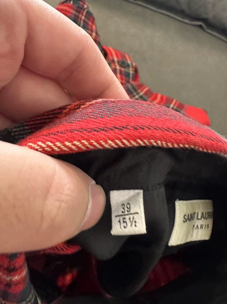 Saint Laurent Paris Saint Laurent Paris size 39 21 FW red wool plaid shirt 250 Size US M / EU 48-50 / 2 - 5 Thumbnail