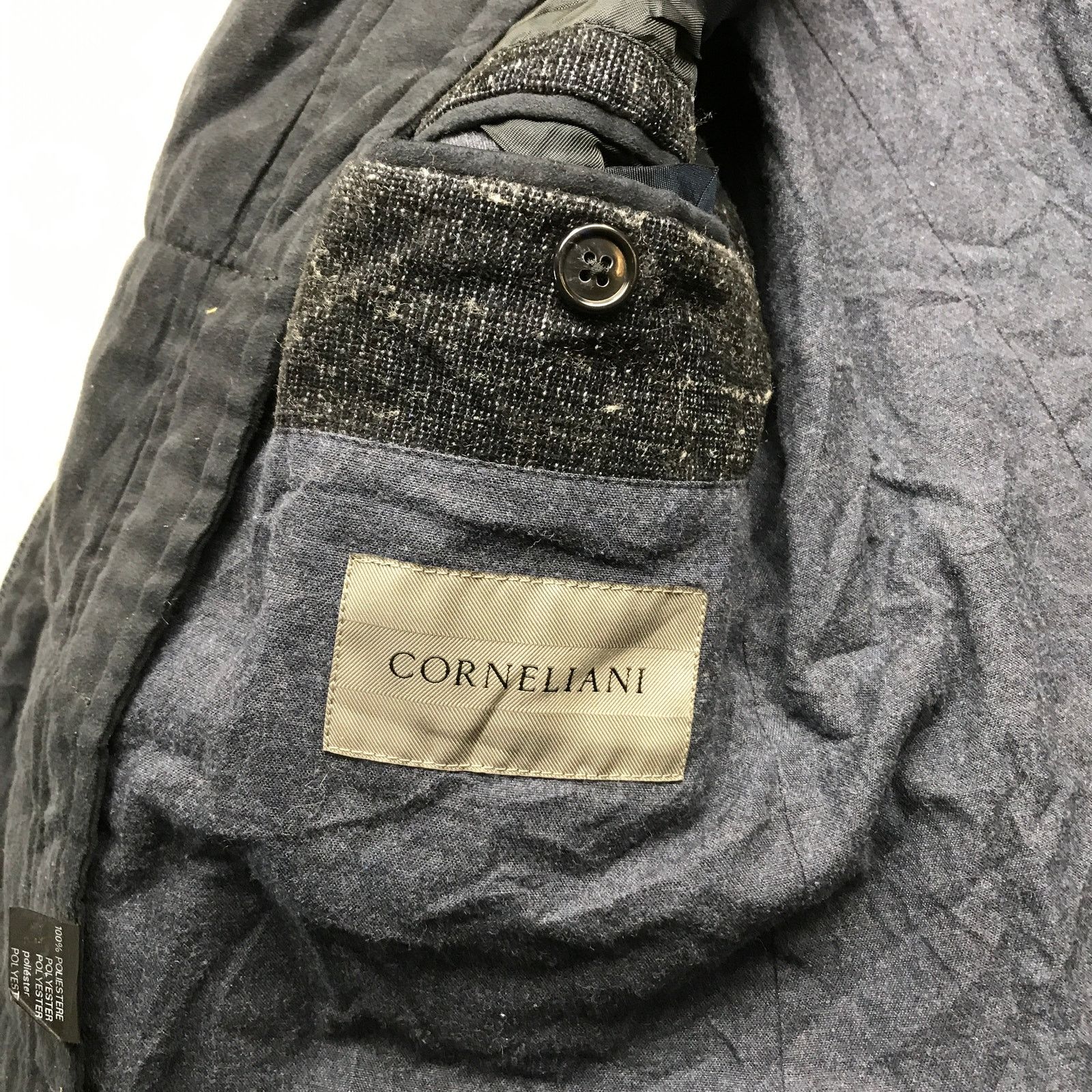 Corneliani Corneliani Lined Wool Blazer Coat Jacket 52 Long Sleeve Navy Size US L / EU 52-54 / 3 - 4 Thumbnail