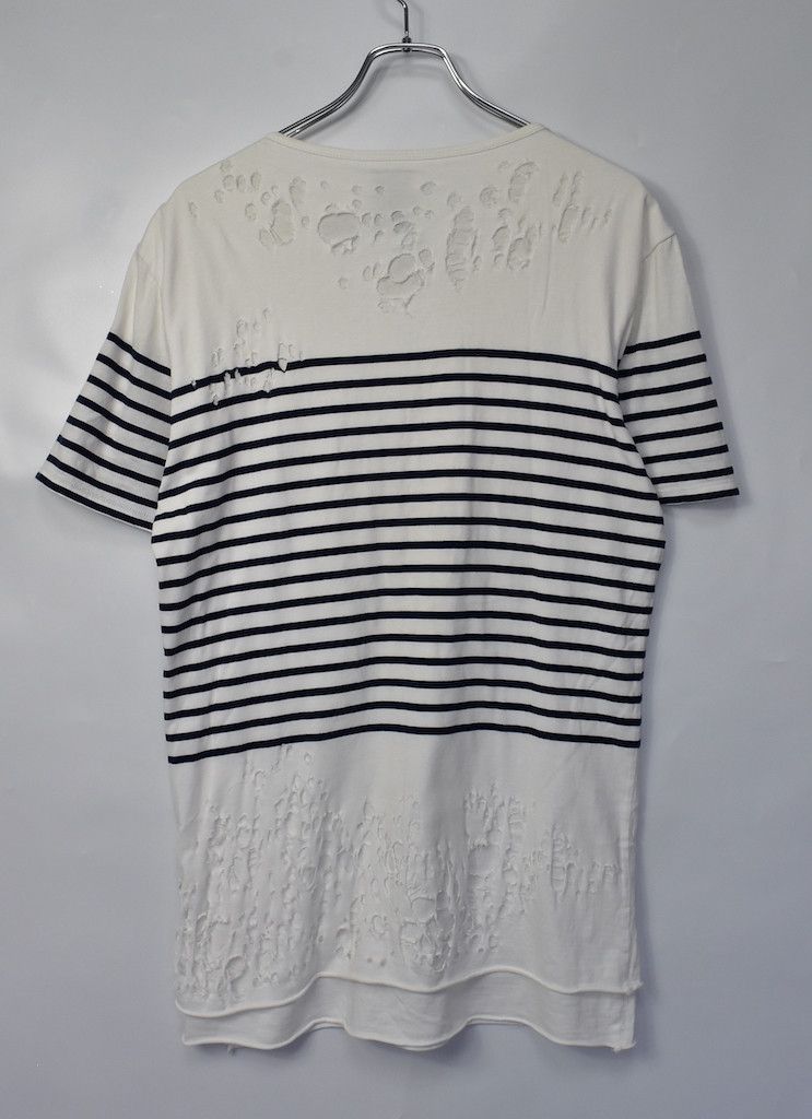 Maison MIHARA YASUHIRO MIHARA YASUHIRO/damaged stripe t-shirt/21496 - 0373 60 Size US L / EU 52-54 / 3 - 2 Thumbnail
