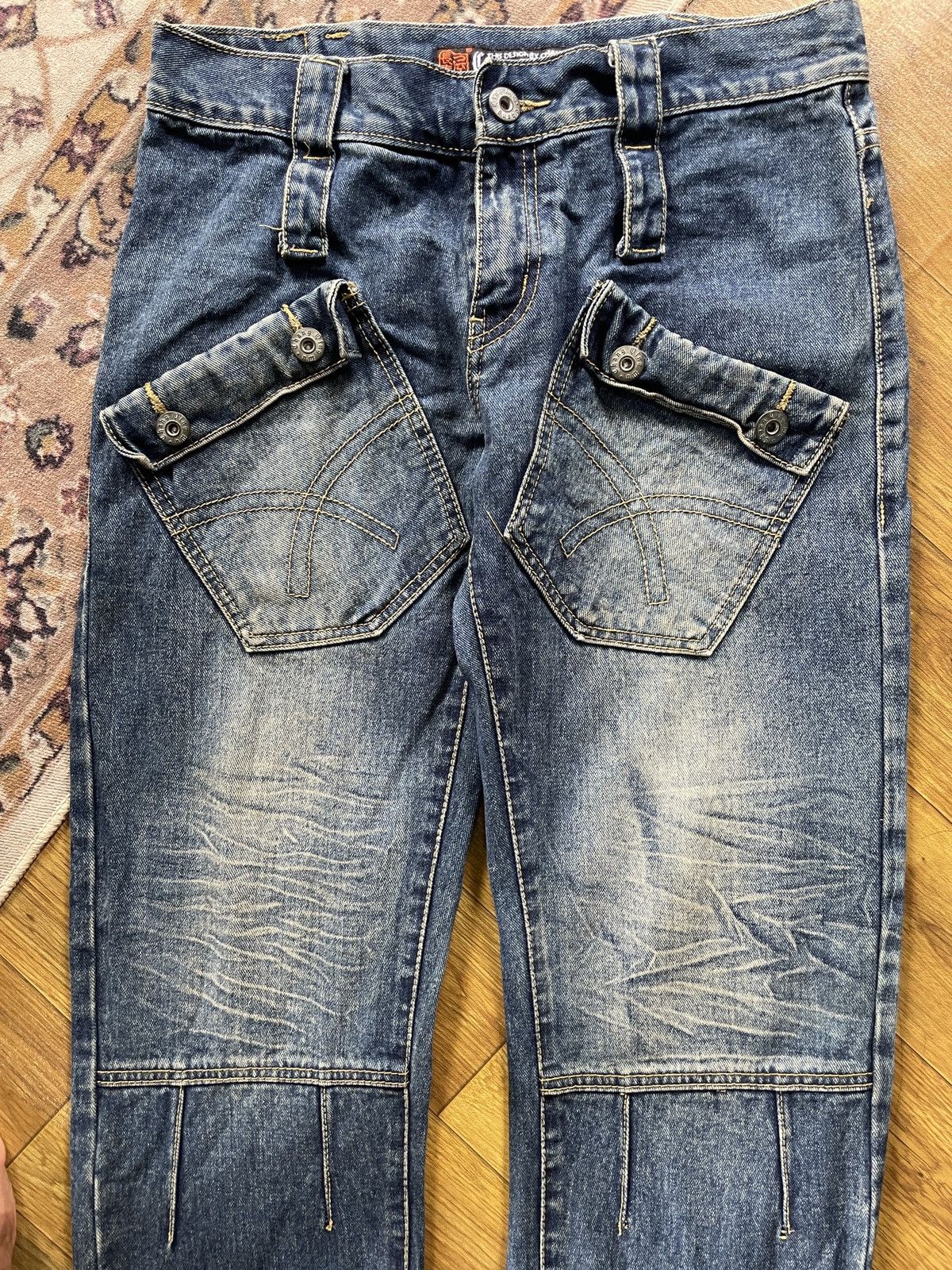Grunt Style Crazy Pants Changqingwu Denim Embroidery Size US 33 - 6 Thumbnail