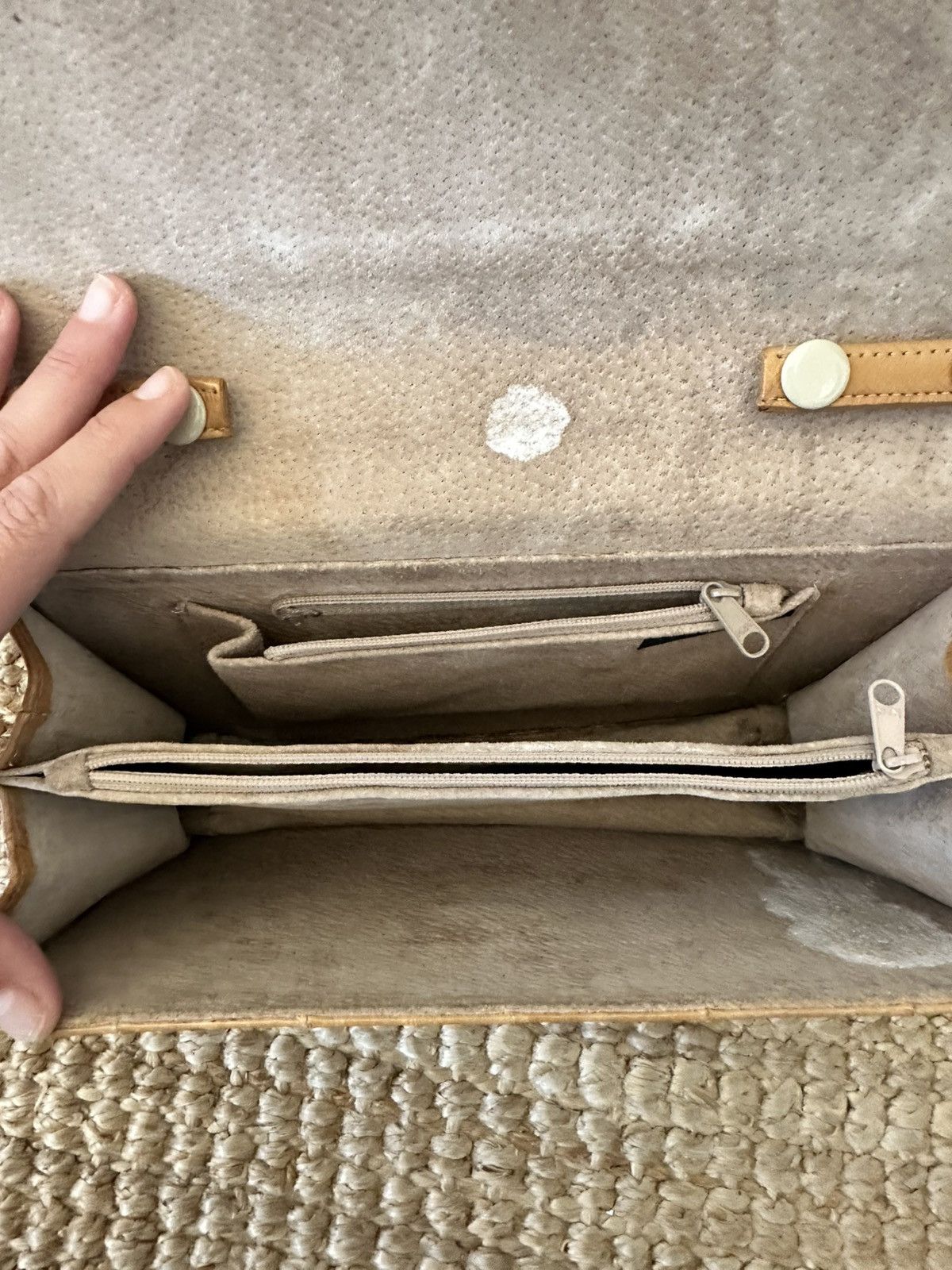 Other Vintage Eel Skin Convertible Clutch Purse in Beige Size ONE SIZE - 4 Thumbnail