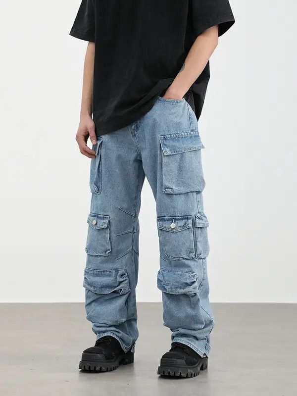 Vintage Hazuki x Kouda fade distressed baggy hiphop cargo jeans Size US 32 / EU 48 - 5 Thumbnail