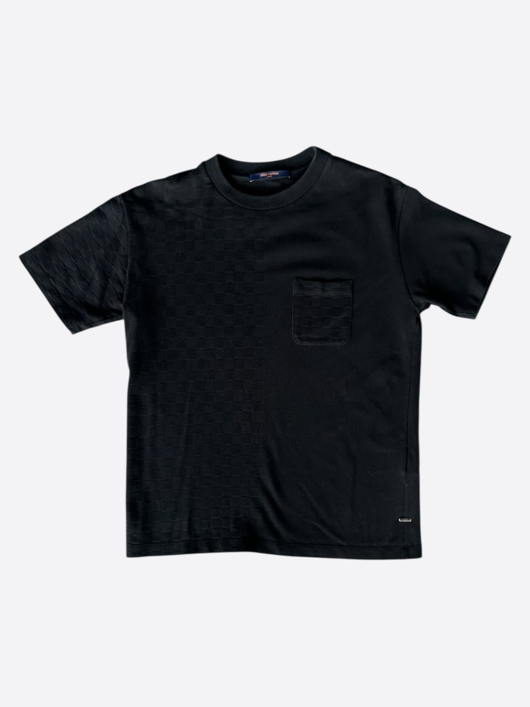 Louis Vuitton Louis Vuitton Black Half Damier Pocket T-Shirt Size US S / EU 44-46 / 1 - 1 Thumbnail