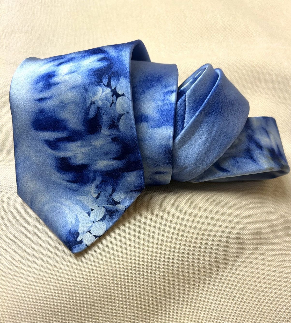 Roberto Cavalli Roberto Cavalli blue floral abstract Silk Mens Tie Size ONE SIZE - 2 Thumbnail