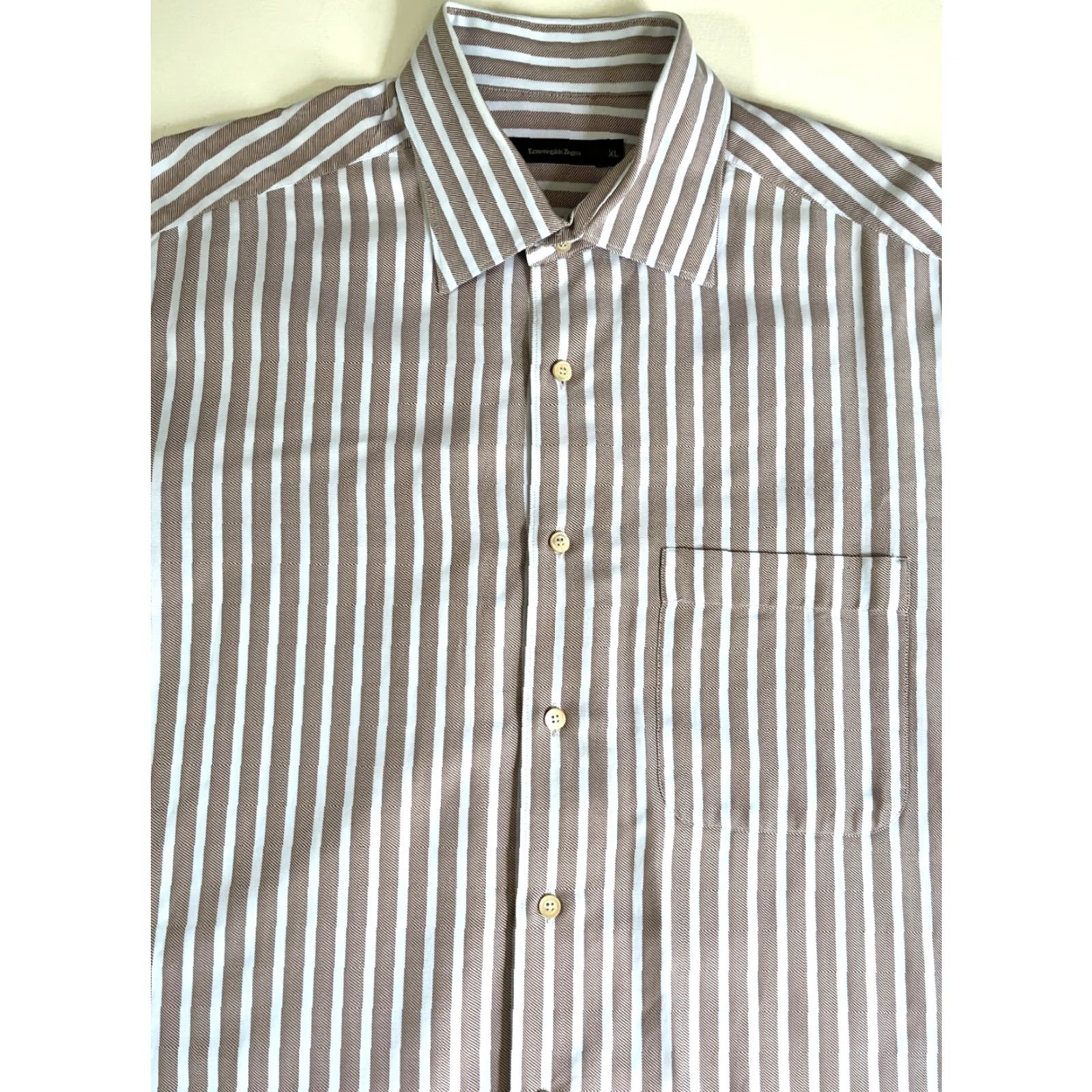 Ermenegildo Zegna VINTAGE Ermenegildo Zegna Button-Up Shirt Stripes XL Mens Size US XL / EU 56 / 4 - 2 Thumbnail