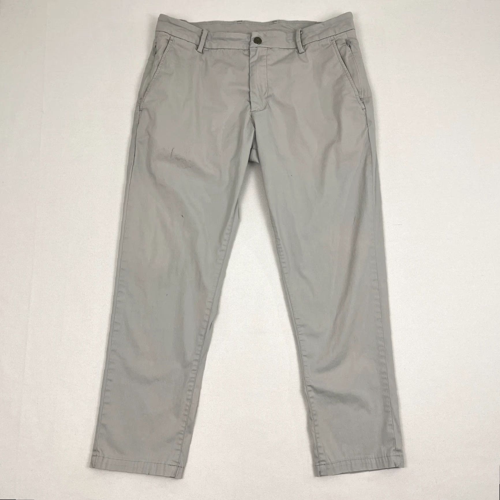 Vintage Bird Dogs Pants Mens 34 x 27 Lined Gray Active Performance Golf Stretch Travel Chino Slim 5-Pocket Front Flat Front Button Zip Casual Mens Size US 34 / EU 50 - 2 Thumbnail