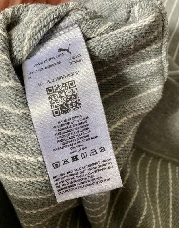Nanamica terry cloth hoodie Large pinstripe grey nanamica puma Size US L / EU 52-54 / 3 - 6 Thumbnail