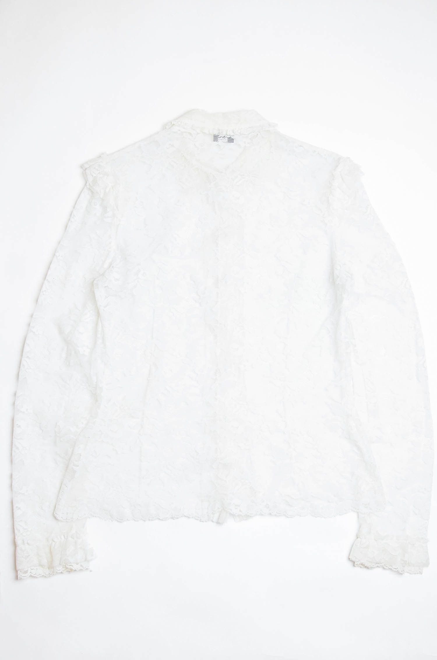 Dolce & Gabbana D&G Dolce & Gabbana White Lace Blouse – Size M Size M / US 6-8 / IT 42-44 - 9 Thumbnail