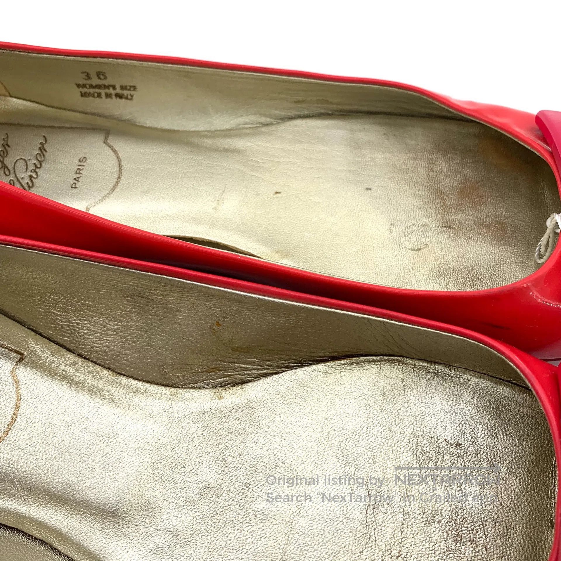 Roger Vivier Roger Vivier Red Patent Leather Buckle Casual Flat Loafers Size US 5.5 / IT 35.5 - 9 Thumbnail