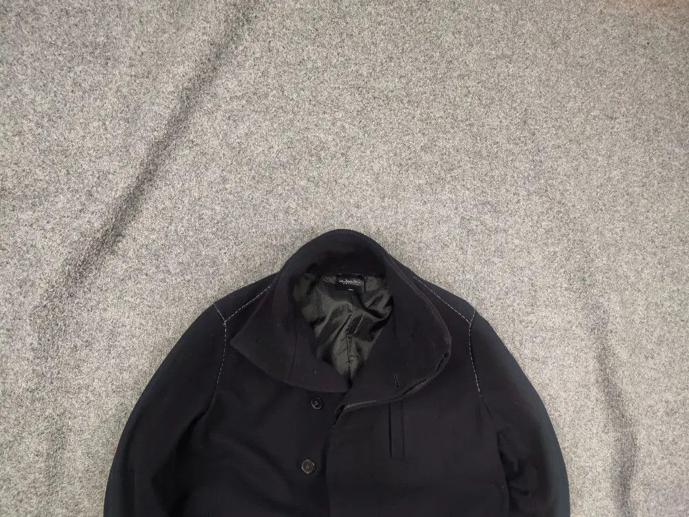 Japanese Brand Umit Unal Navy Wool asymmetrical Handmade Coat Jacket Size US M / EU 48-50 / 2 - 1 Thumbnail