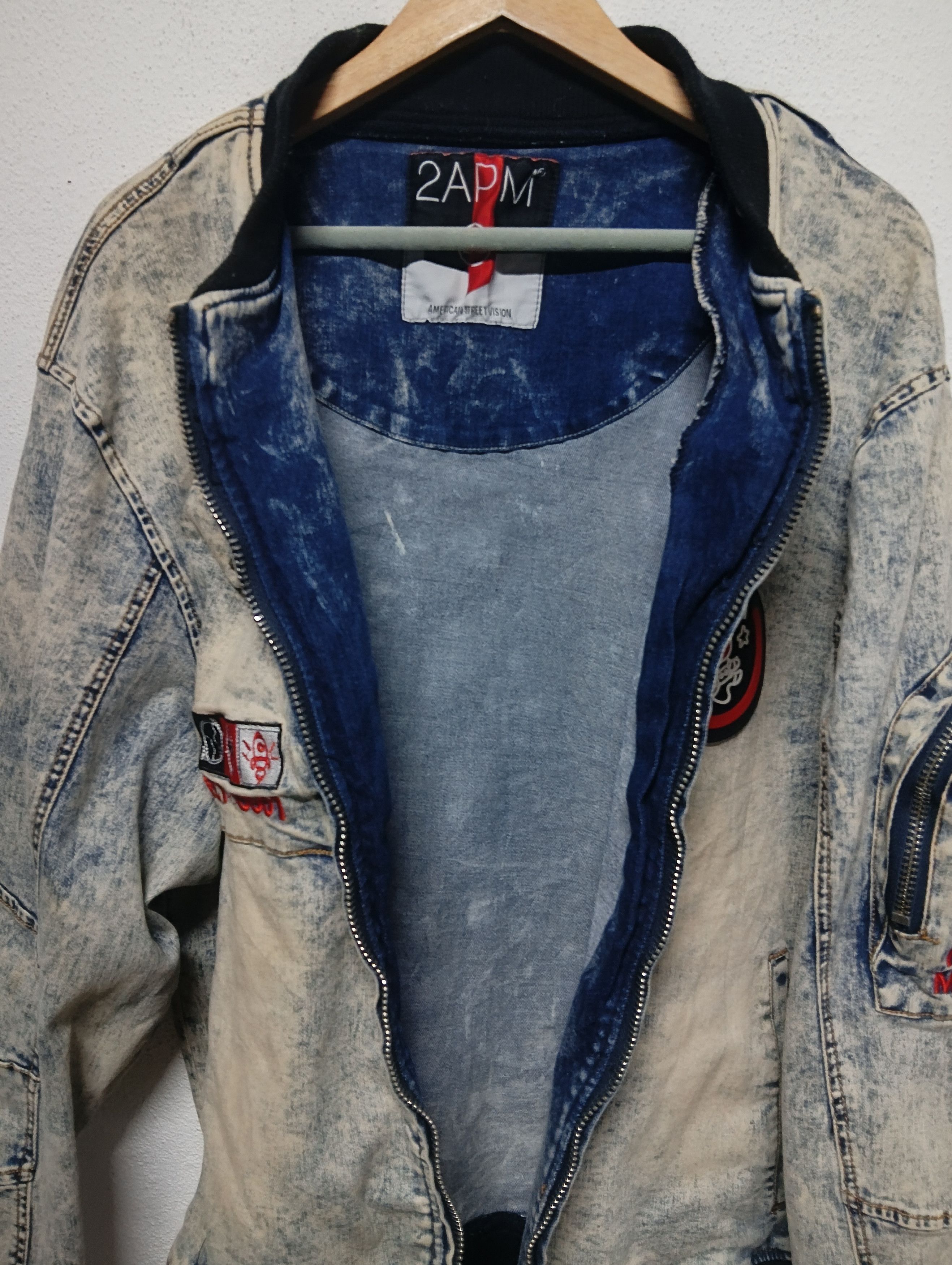Japanese Brand 2apm denim bomber jackets Size US L / EU 52-54 / 3 - 7 Thumbnail