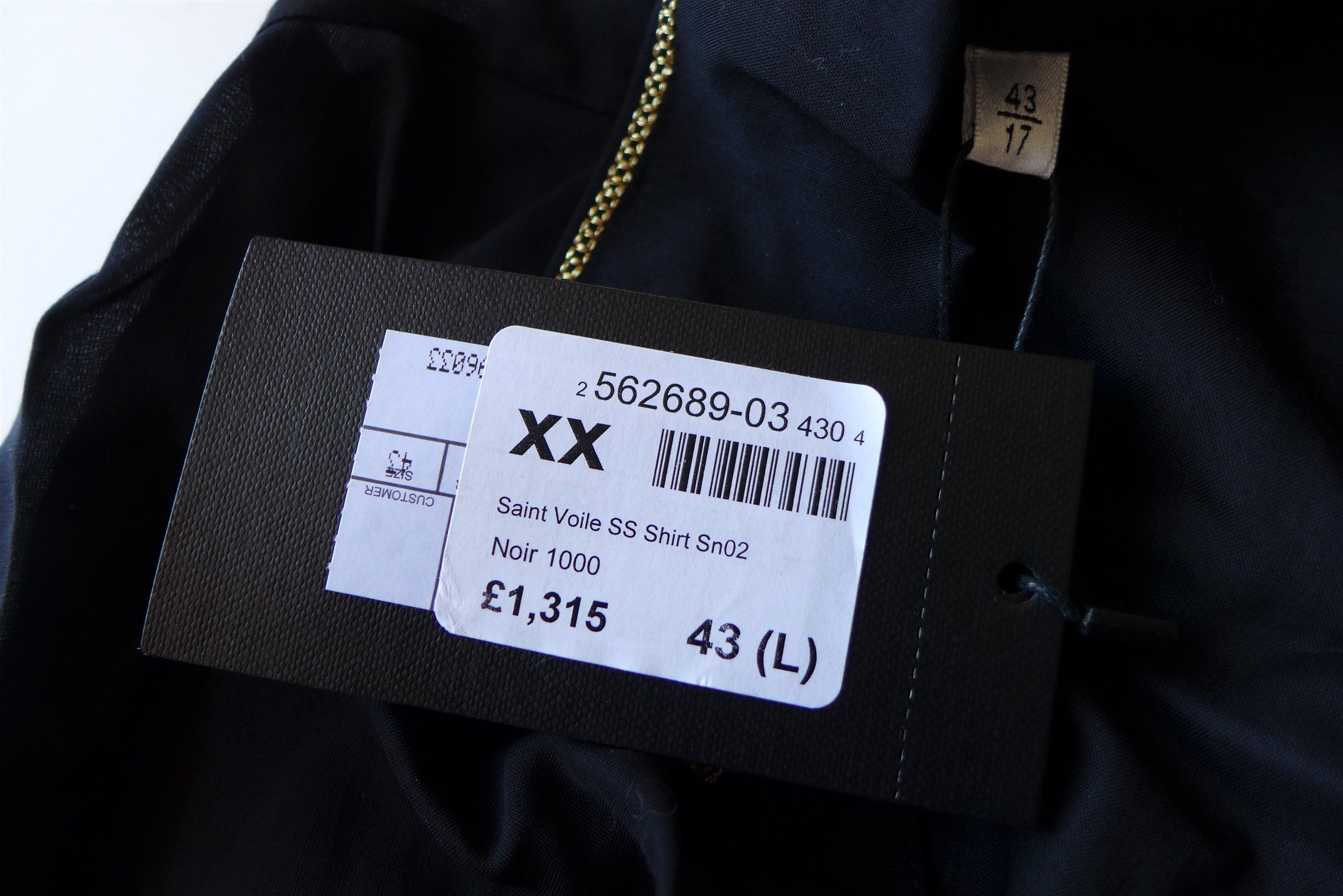 Saint Laurent Paris Saint Laurent Lamé Embroidered Tunic - Black Satin Voile Size US XL / EU 56 / 4 - 15 Thumbnail