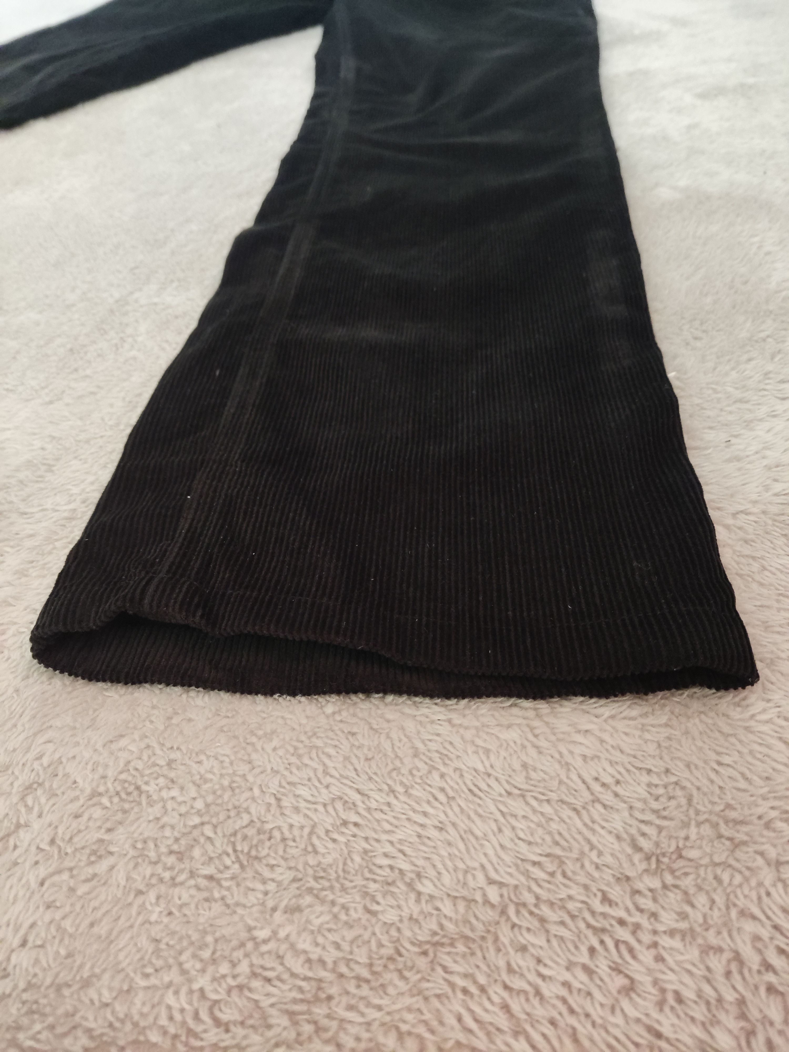 agnes b. agnès b. Black Corduroy Pants | French designer– Slim Fit Size US 35 - 10 Thumbnail
