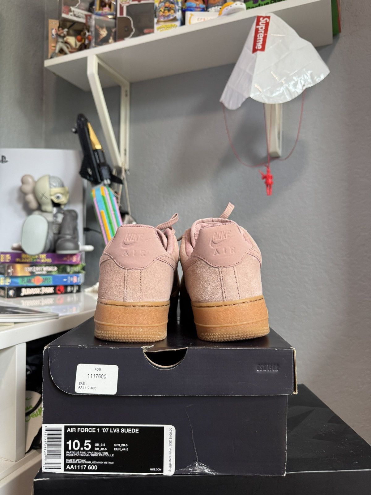 Nike Nike Air Force 1 LV8 ‘Pink Suede’ Size US 10.5 / EU 43-44 - 3 Thumbnail