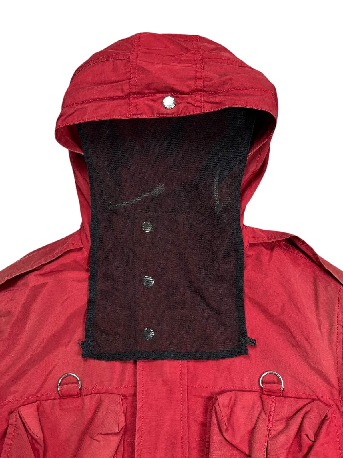Avirex 1990s Avirex - Fishnet Masked Red Cargo Jacket Size US M / EU 48-50 / 2 - 4 Thumbnail