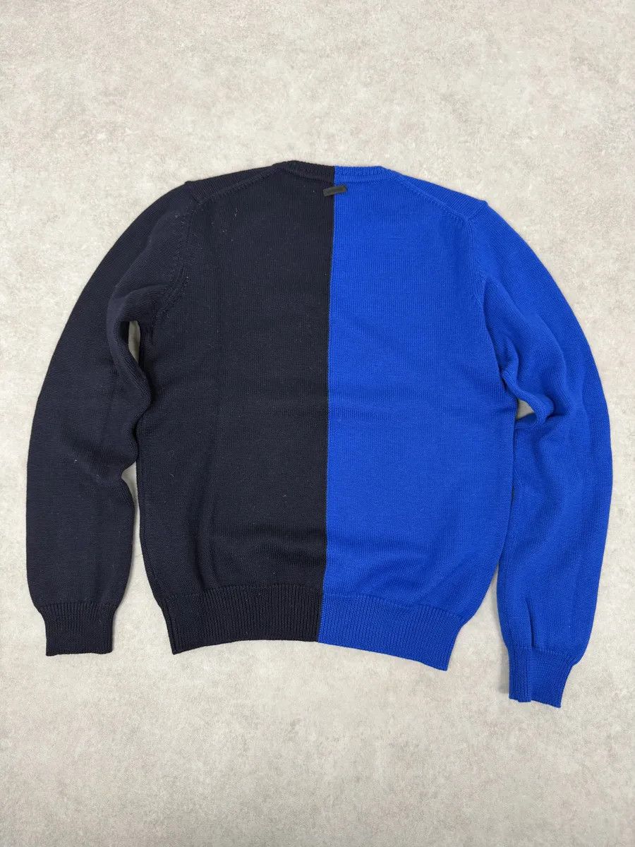 Dirk Bikkembergs 2000s Bikkembergs Two Tone Blue & Black Wool Sweater Size US S / EU 44-46 / 1 - 10 Thumbnail
