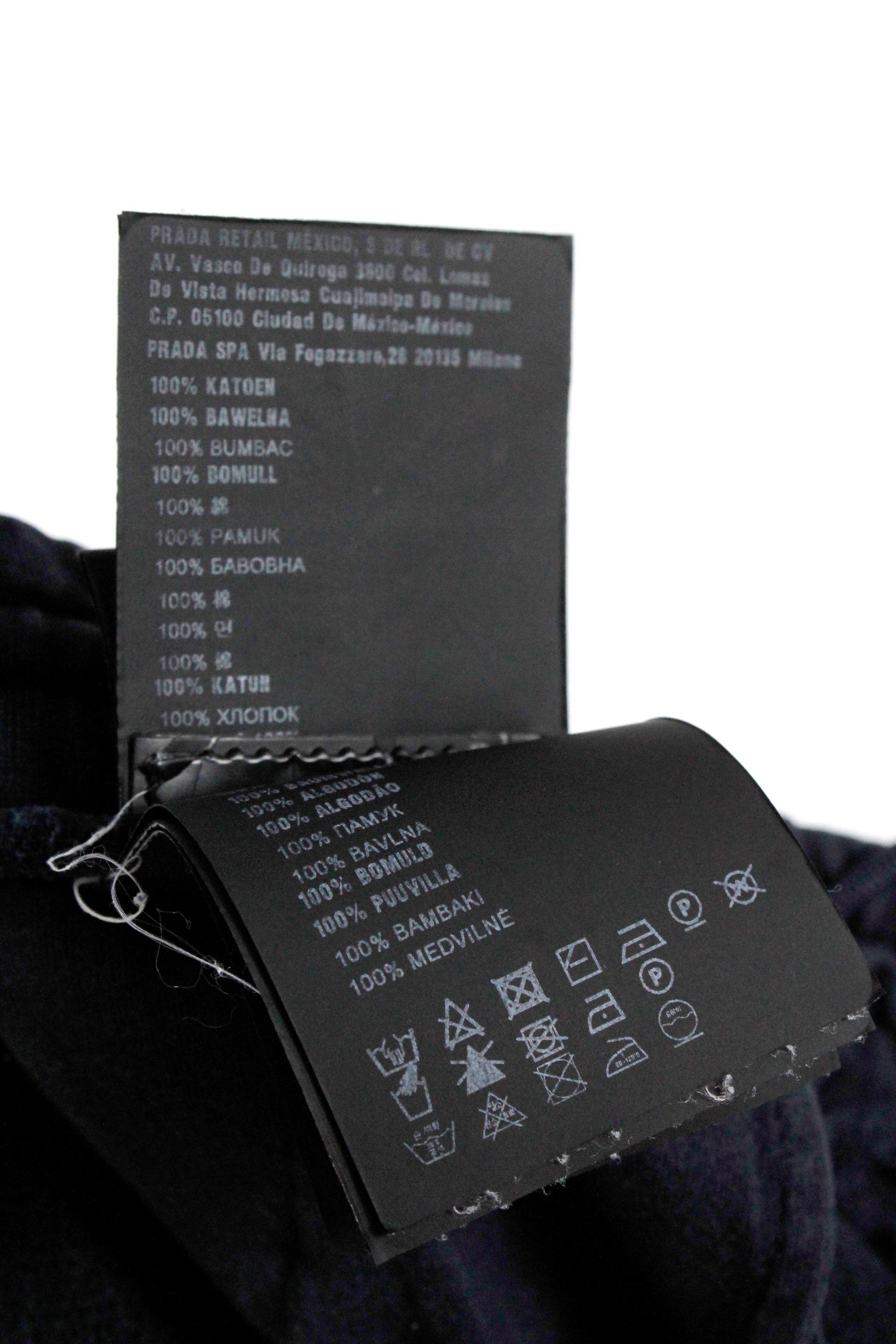 Prada Prada Rubber Logo Washed Navy Sweatpants Size US 30 / EU 46 - 11 Thumbnail