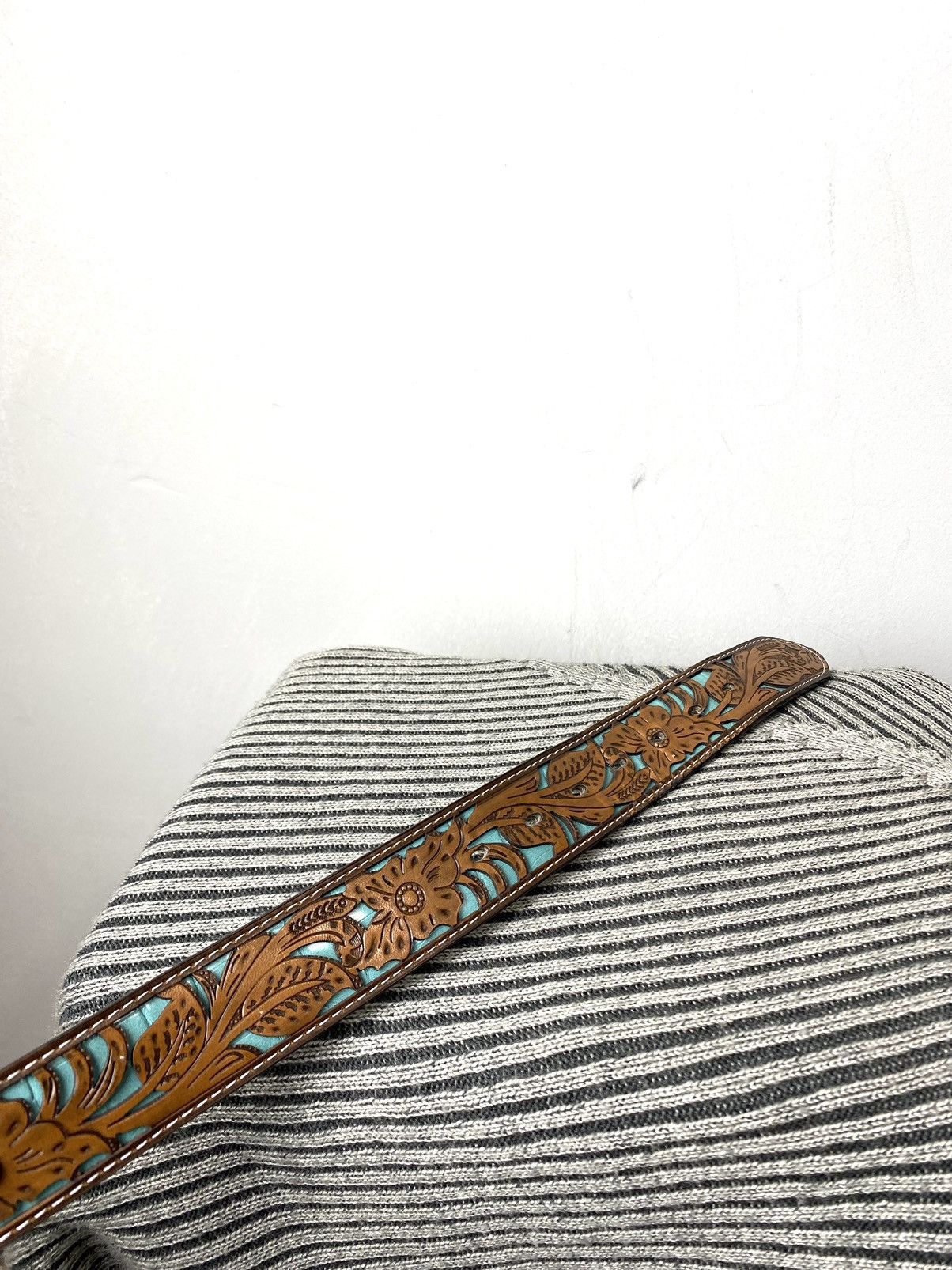 Cowboy Equipment Vintage Leather Belt Western Cowboy Style Texas Size ONE SIZE - 4 Thumbnail