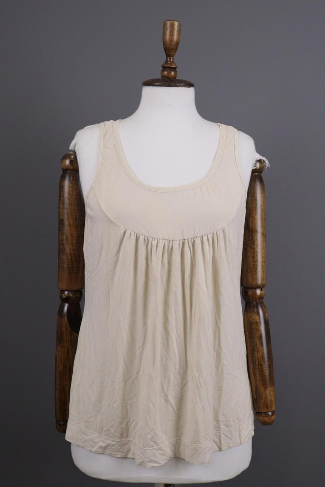 Designer Transit Par Such 134 Beige Summer Top Blouse Size 4 Size S / US 4 / IT 40 - 1 Thumbnail