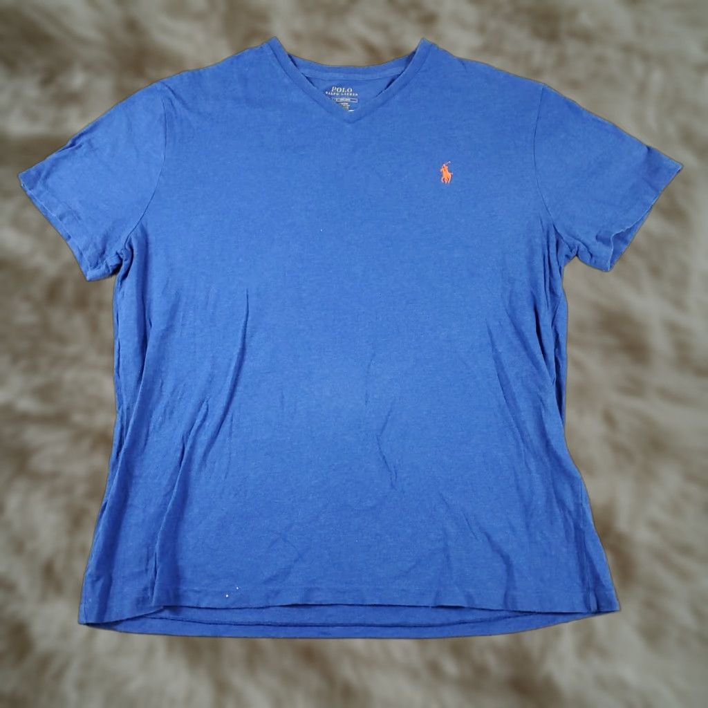 Ralph Lauren Ralph Lauren T Shirt Mens Large Blue Pony Short Sleeve Crew Neck Cotton Casual Logo Size US L / EU 52-54 / 3 - 1 Thumbnail