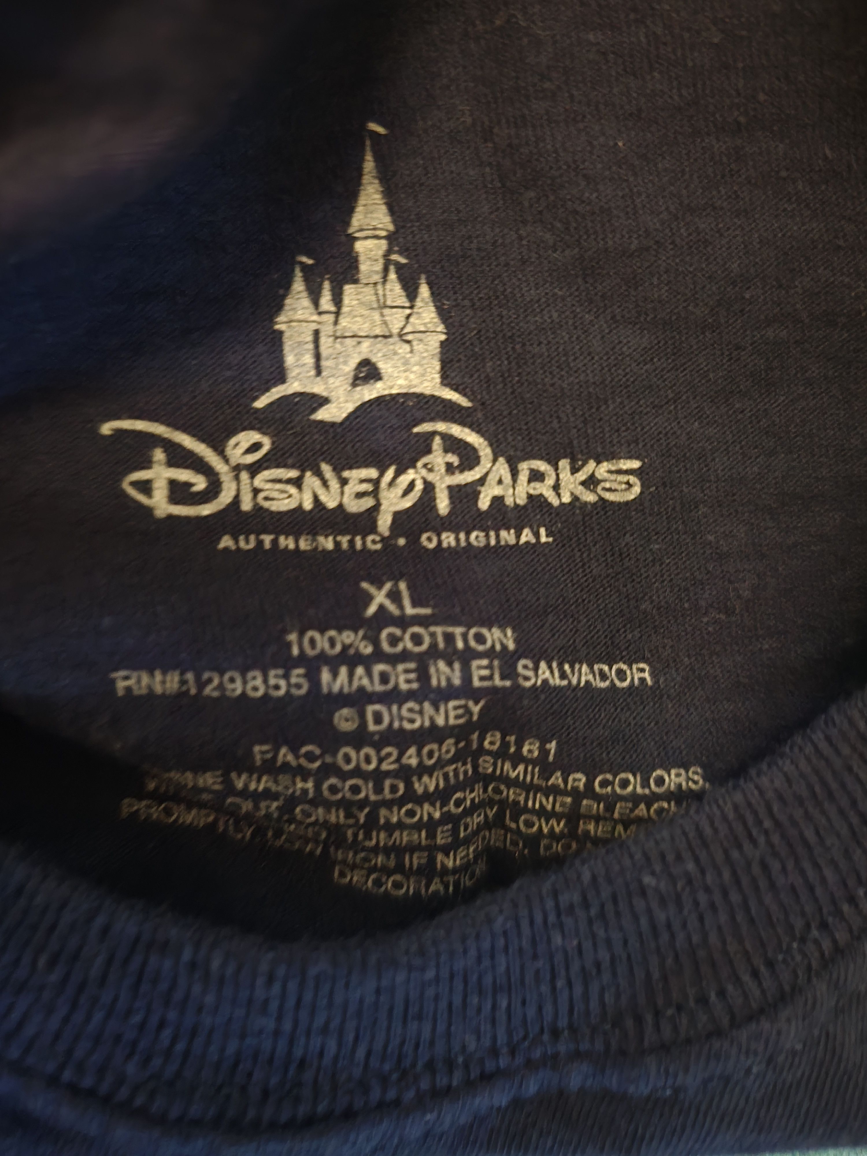 Disney Disneyland Park Unisex Navy Short Sleeve T-shirt XL Size US XL / EU 56 / 4 - 4 Thumbnail