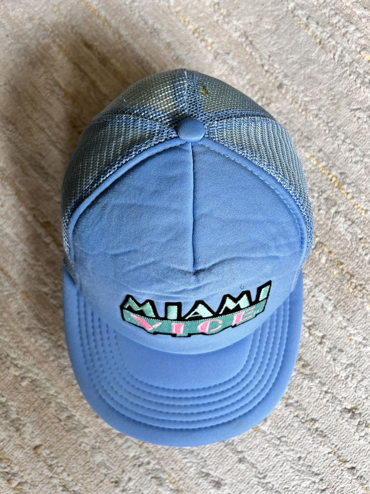Vintage 90s Miami Vice Mesh Trucker Snapback Size ONE SIZE - 3 Thumbnail