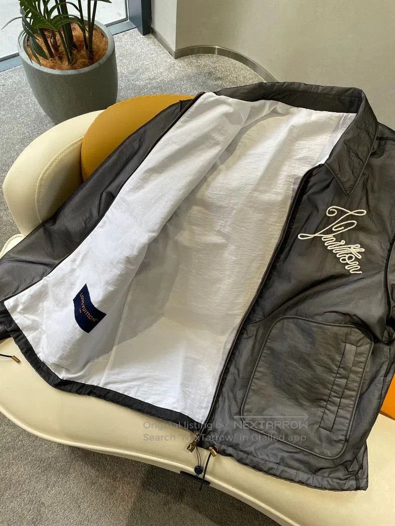 Louis Vuitton LV 2024 Embroidered Logo Gray Jacket. Size US XL / EU 56 / 4 - 3 Thumbnail
