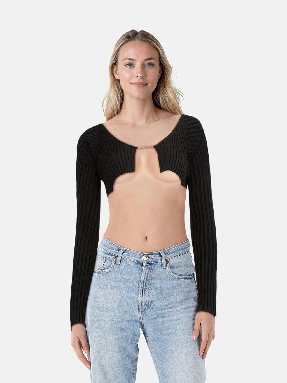 Jacquemus Black La Maille Pralù Ribbed Cardigan Size XS / US 0-2 / IT 36-38 - 1 Thumbnail