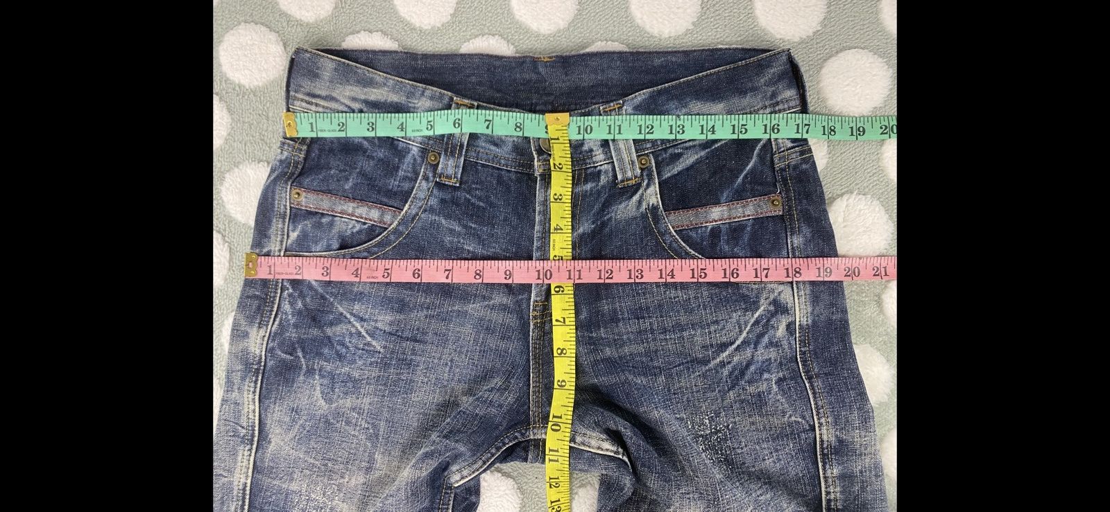 Japanese Brand 2000s Rare Japanese Acid Wash Denim Jeans Y2K Size US 34 / EU 50 - 4 Thumbnail