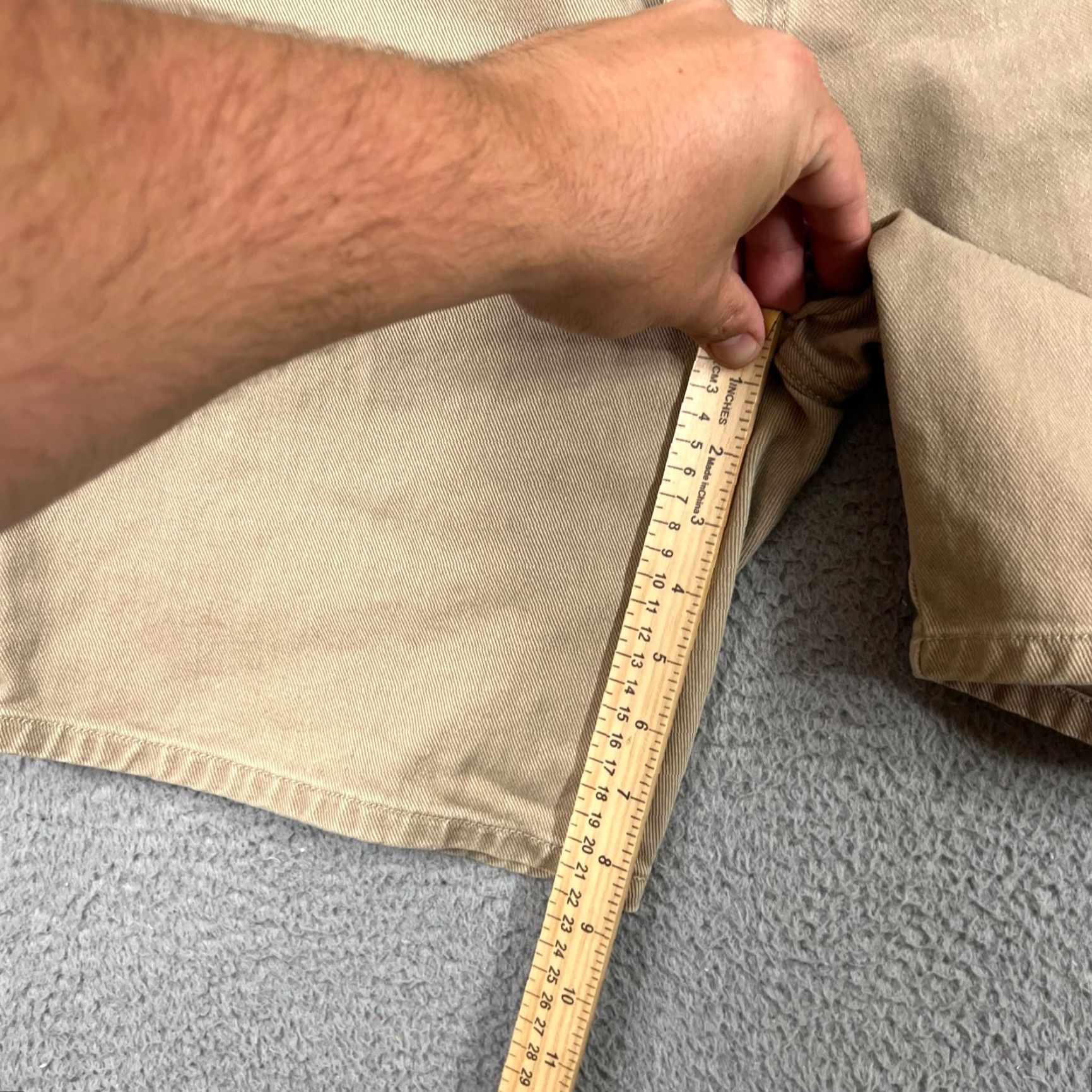 Route 66 VINTAGE Route 66 Bermuda Shorts Mens Relaxed Fit Denim Khaki 32" Waist Beige Cotton Pockets 1990s-2000s Size US 34 / EU 50 - 4 Thumbnail