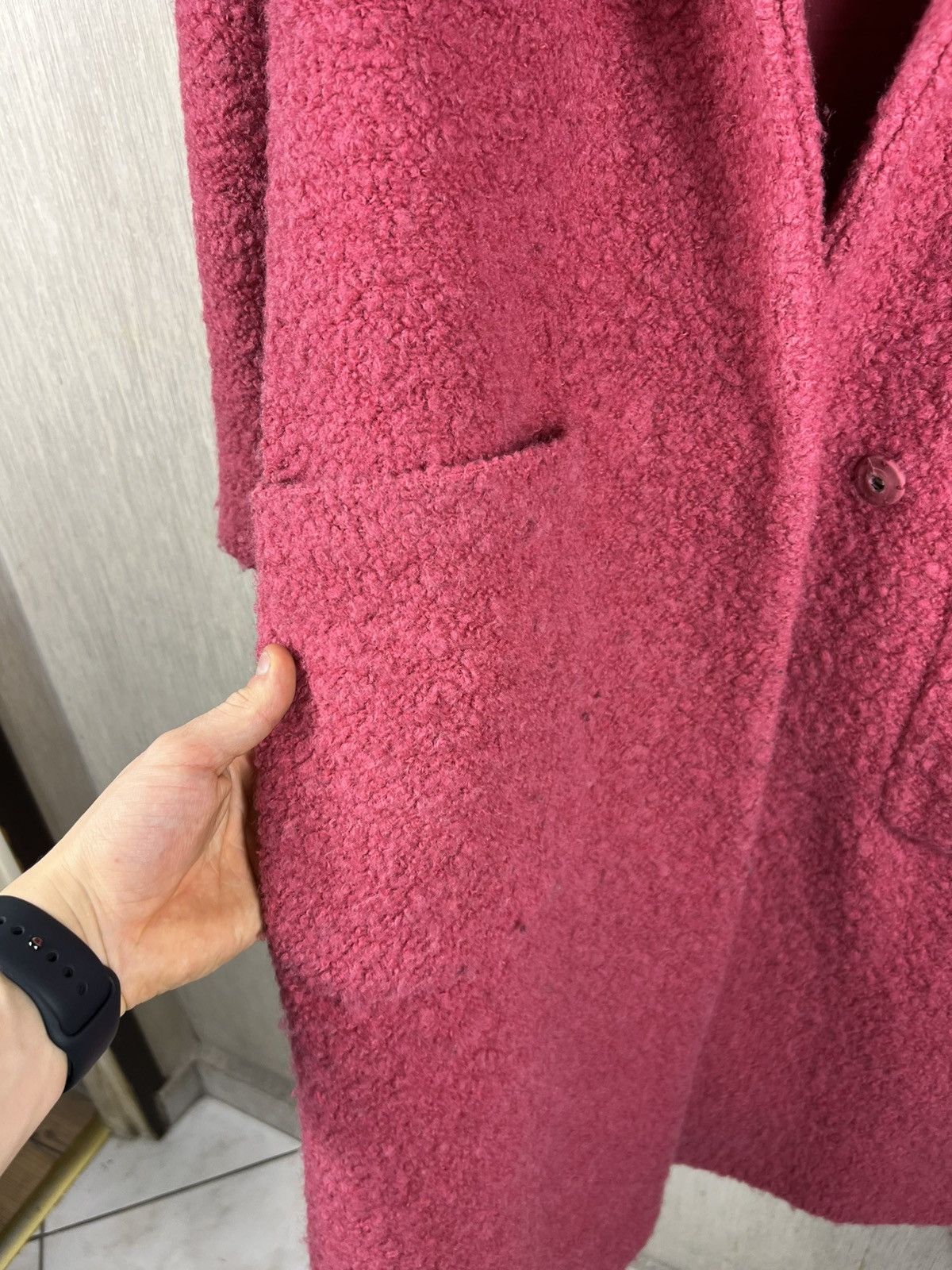 Ganni Ganni programme teddy long tied coat sherpa wool nylon pink Size M / US 6-8 / IT 42-44 - 16 Thumbnail
