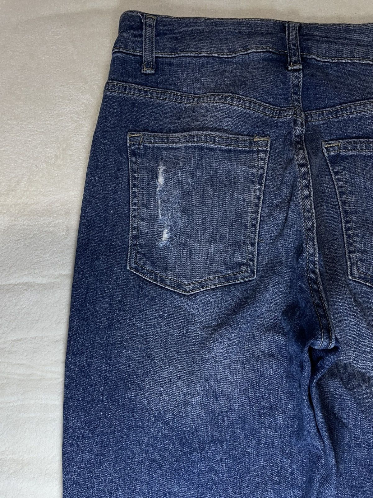 Divided Vintage Skinny Distress Faded Denim Jeans Size US 27 - 16 Thumbnail