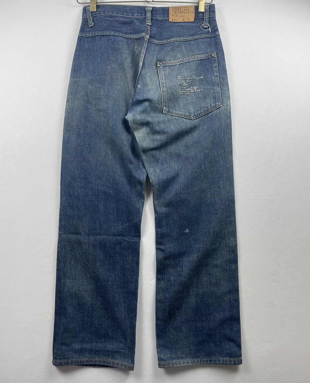 Japanese Brand Vintage Selvedge Denimland State by Virus Branded Size US 30 / EU 46 - 1 Thumbnail