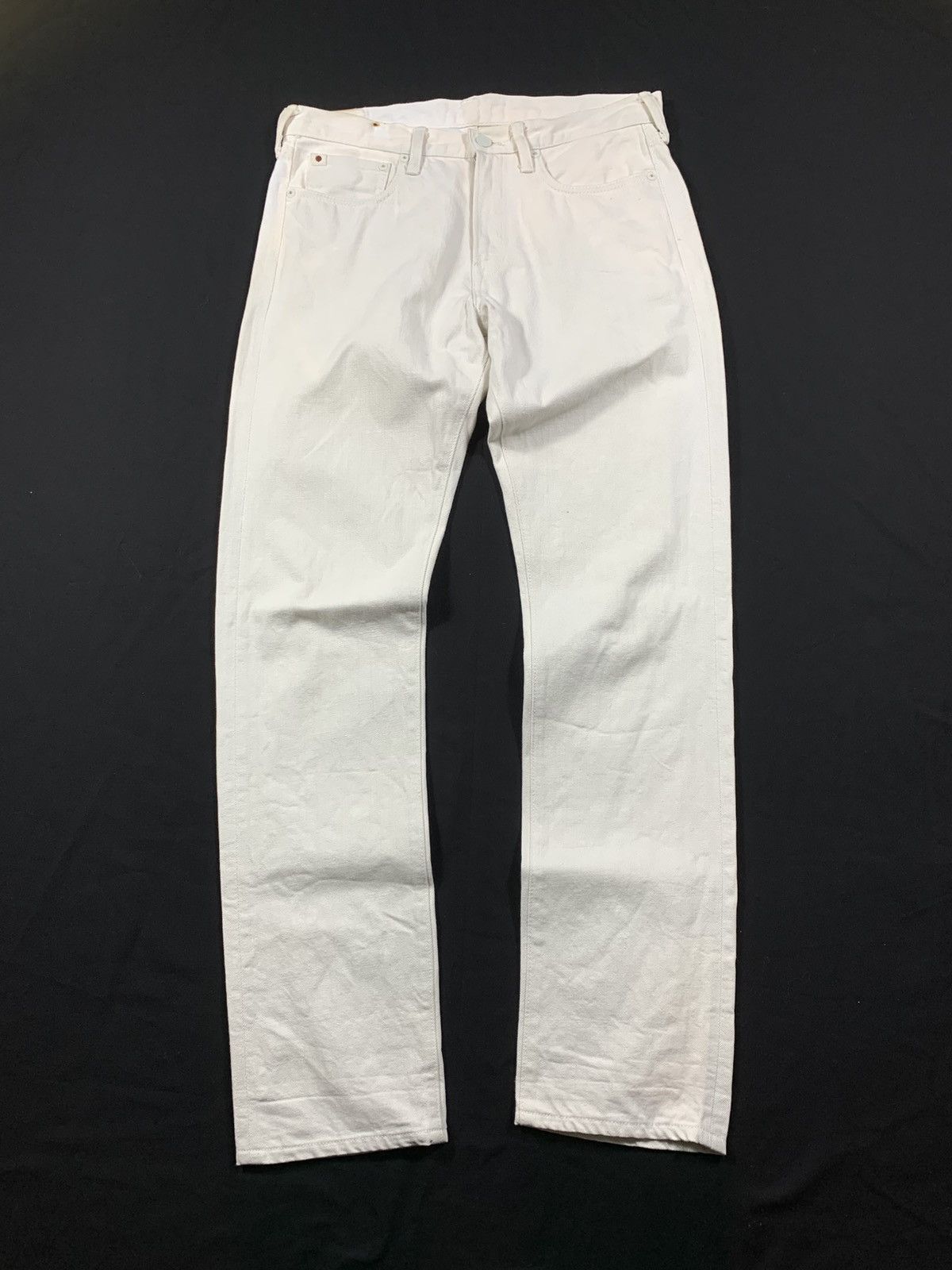 45rpm Japanese 45Rpm White Distressed Selvedge jeans Size US 30 / EU 46 - 2 Thumbnail