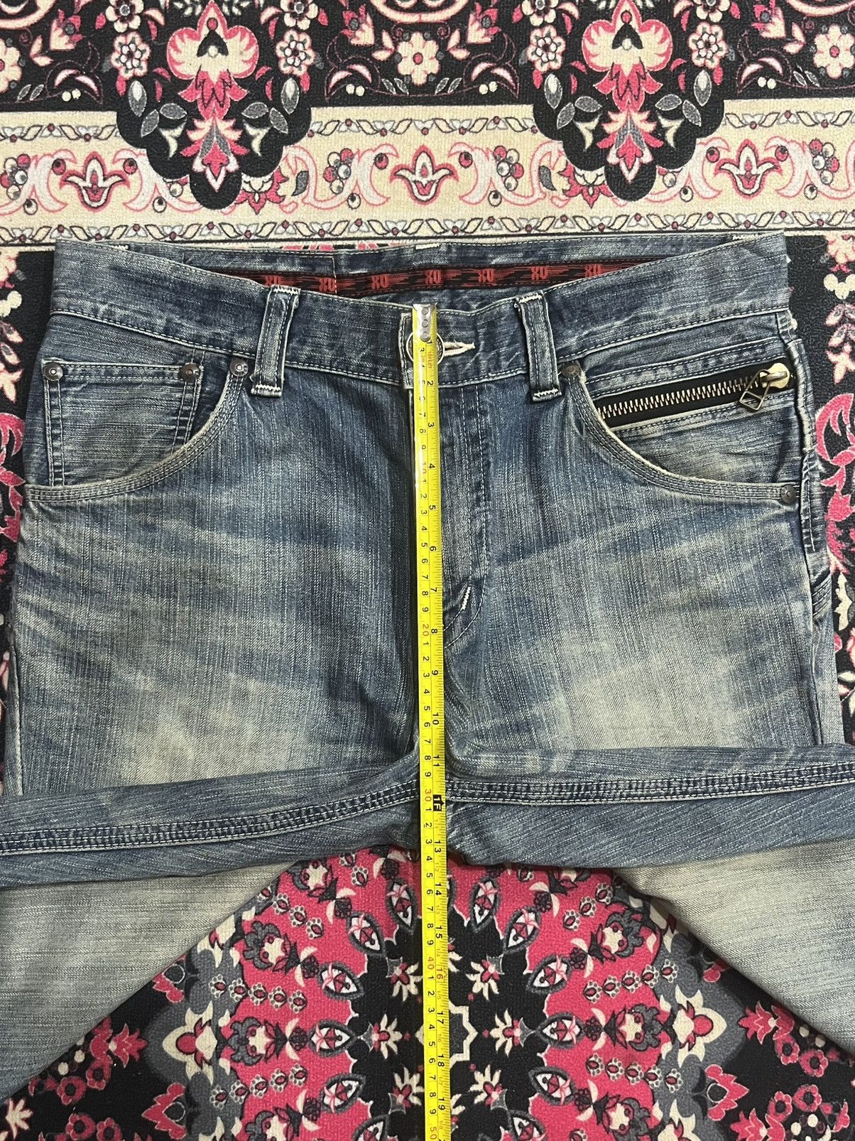 Edwin ⚡️Distressed⚡️Vintage Edwin XVS Buckle Back Mud Blue Wash Jean Size US 34 / EU 50 - 15 Thumbnail