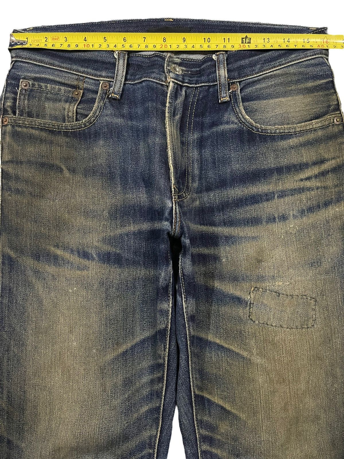 Uniqlo Vintage Japanese Uniqlo Mud Wash Patch Style Loose Jeans Size US 32 / EU 48 - 9 Thumbnail